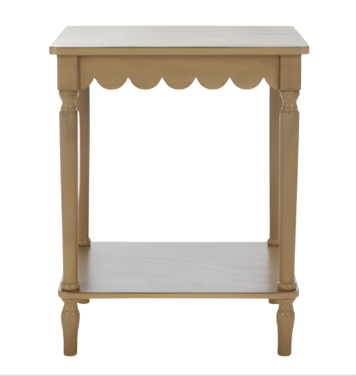 Haven Wood Accent Table in Desert Brown