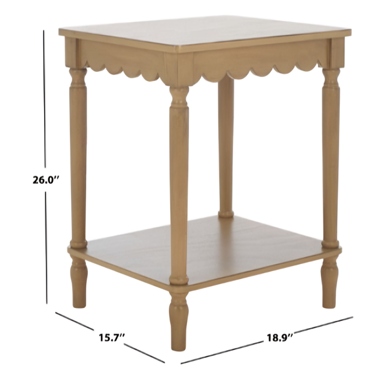 Haven Wood Accent Table in Desert Brown