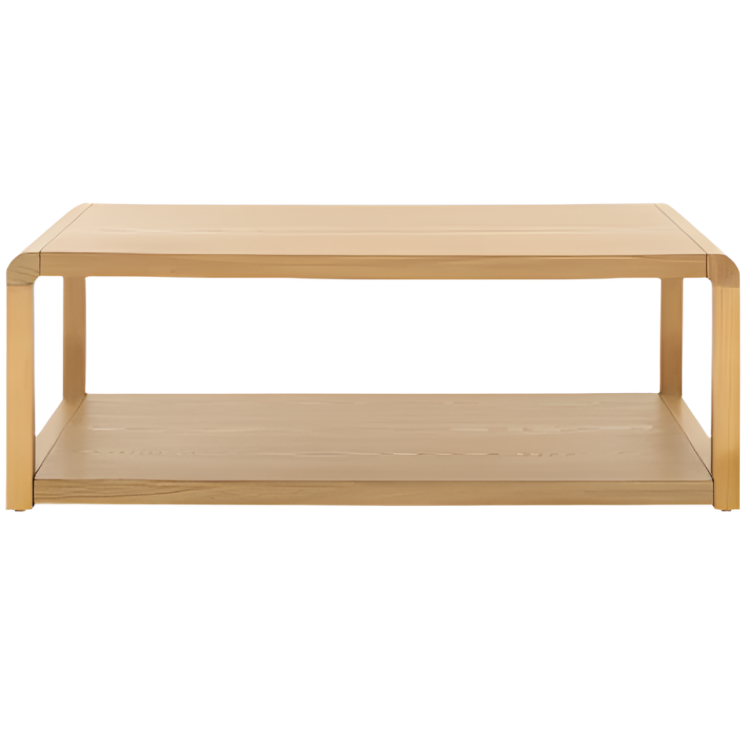 Omara Wood 2-Tier Coffee Table in Natural