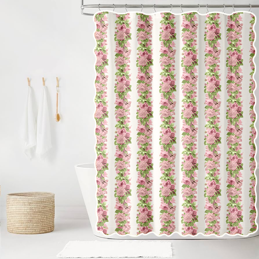 Eliza Jane in Sunset Scalloped Edge Shower Curtain