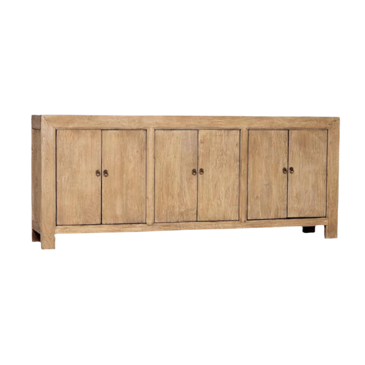 Six Door Elm Sideboard