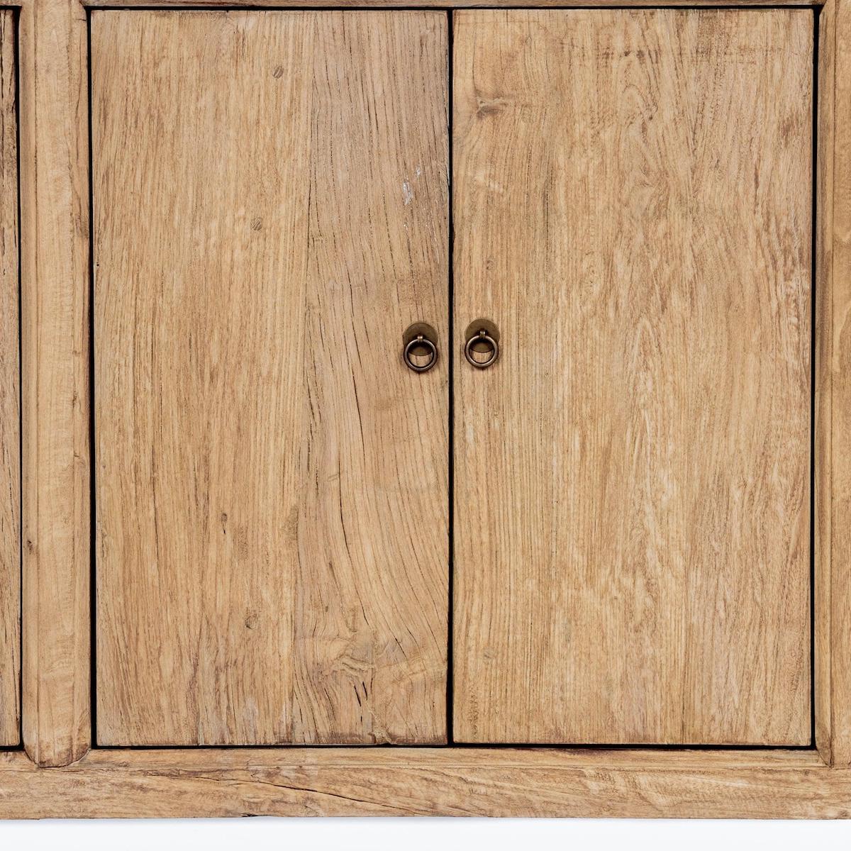 Six Door Elm Sideboard