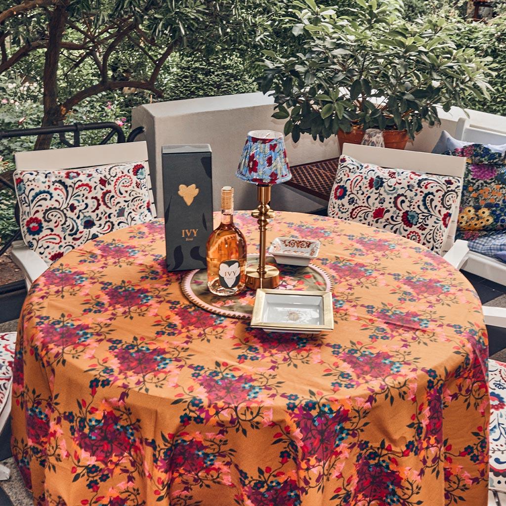 Tablecloth Blumen Orange