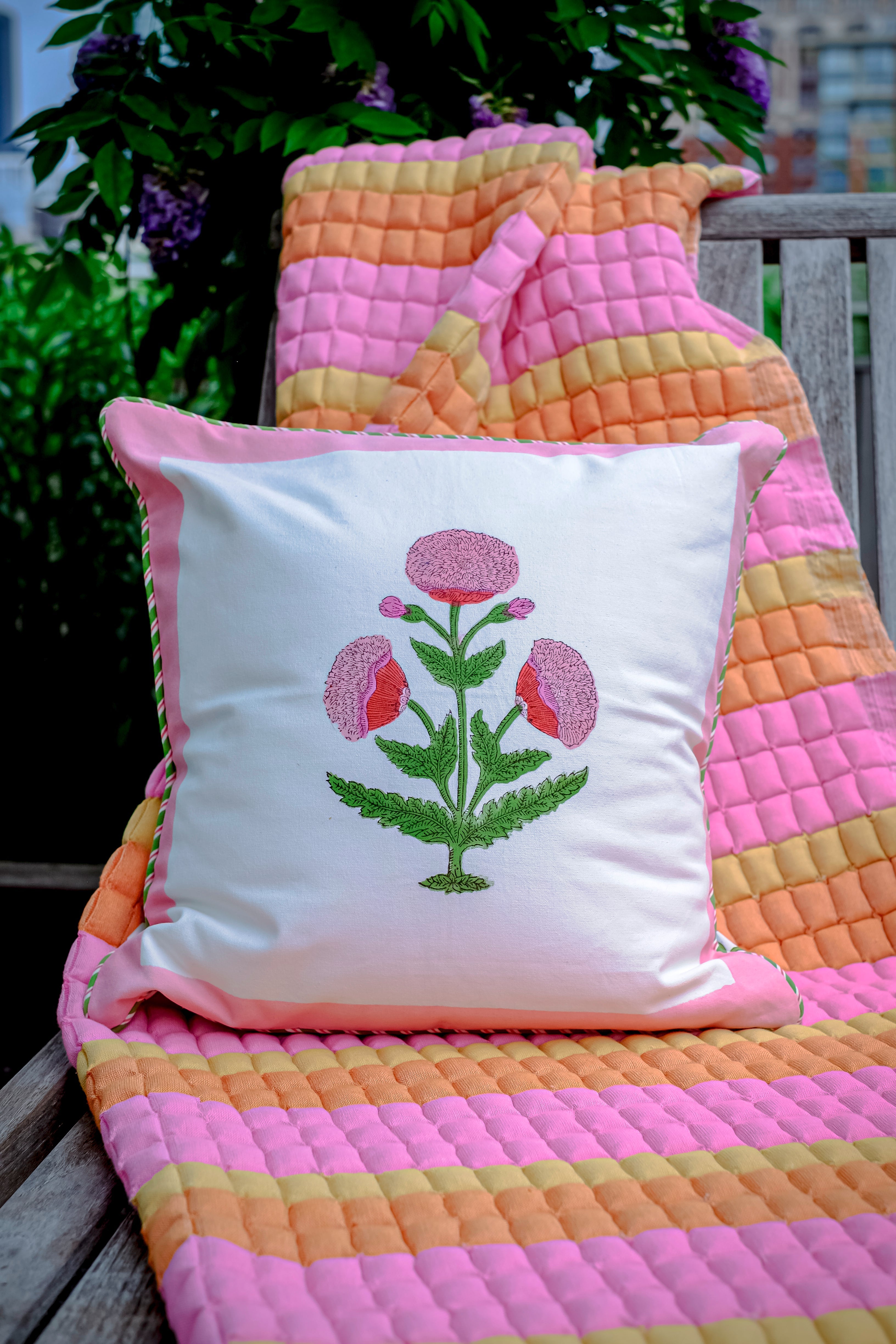 Pink Poppy Pillow