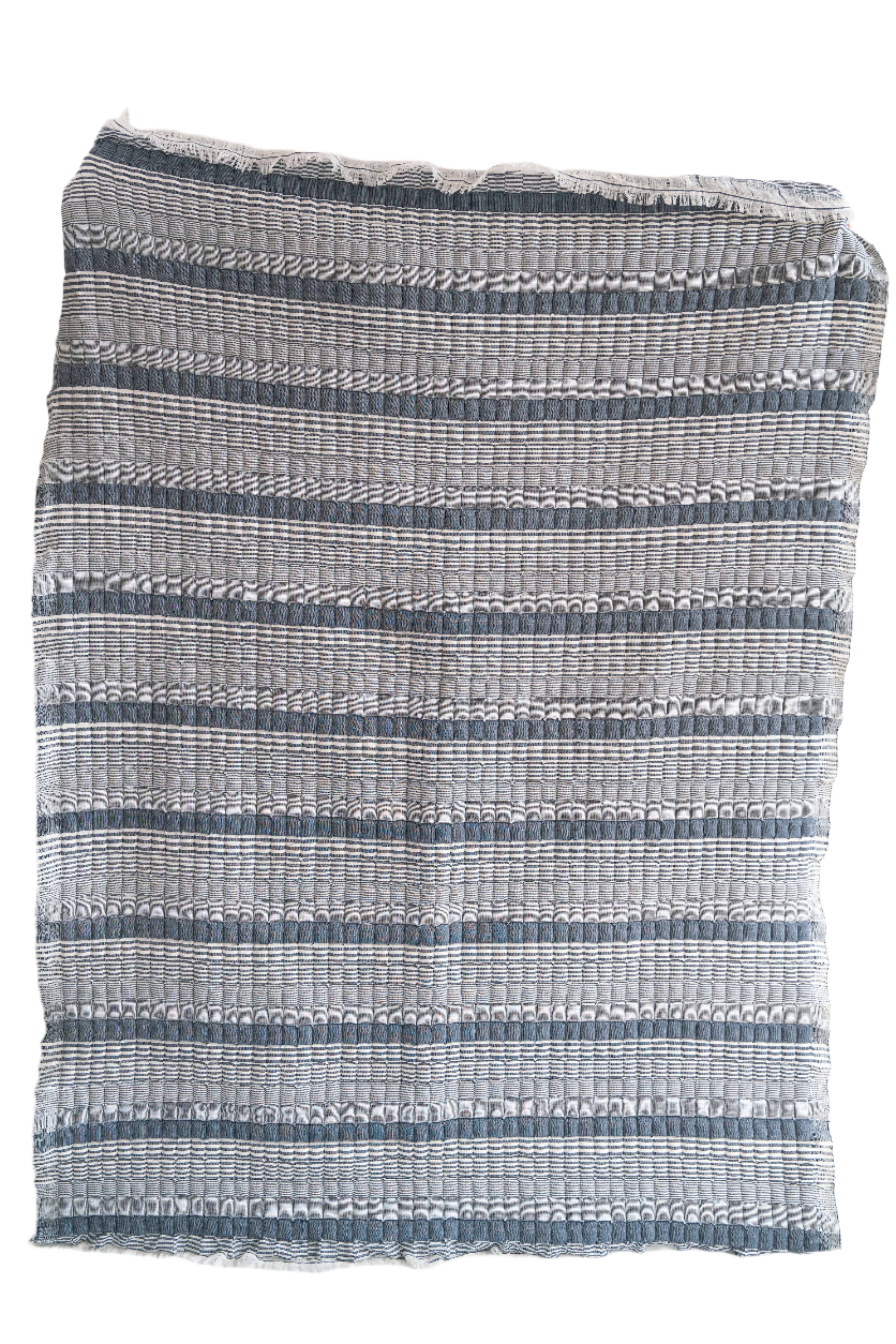 Blue Stripes Sujani Quilt