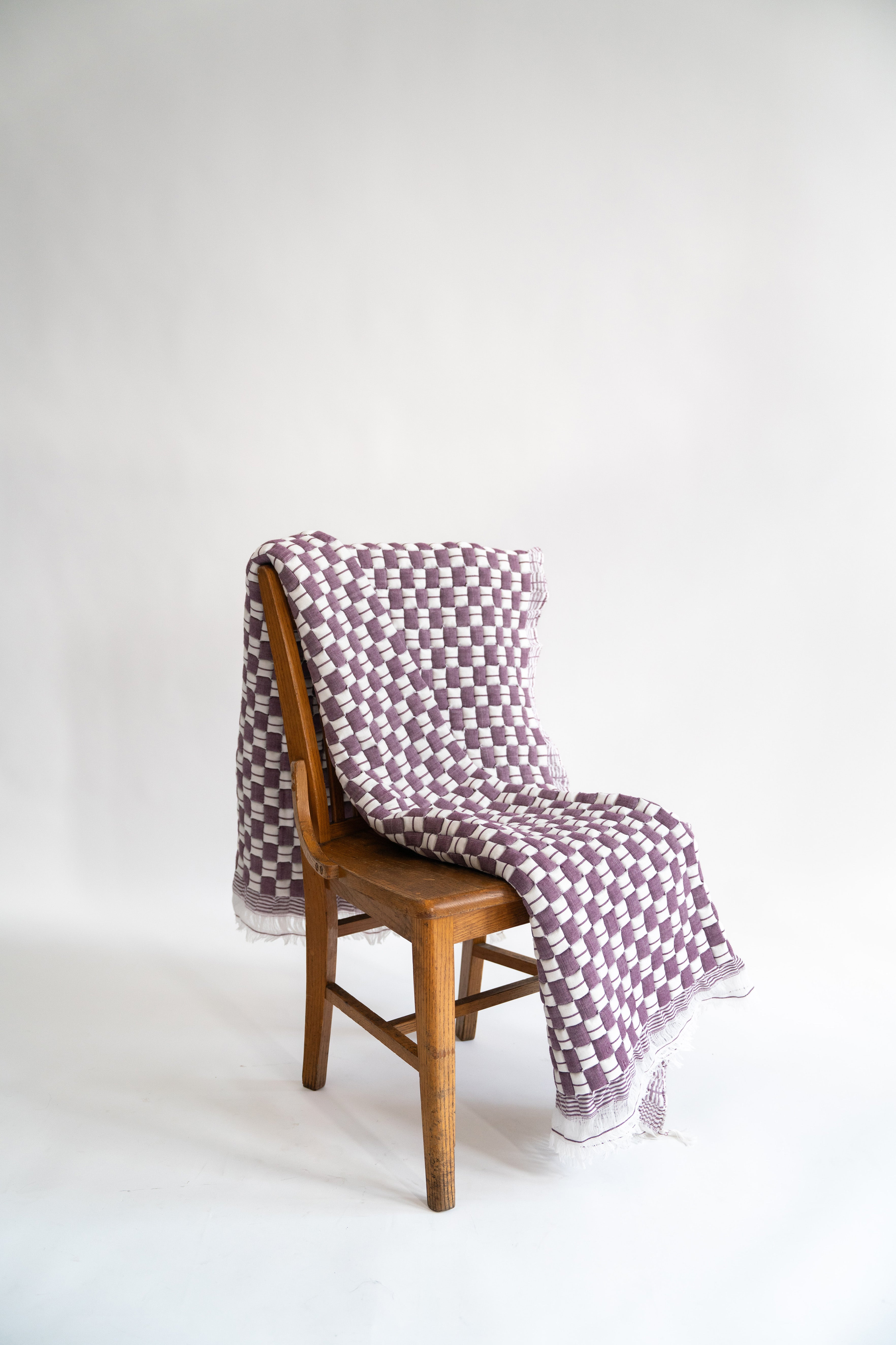 Purple Checkered Sujani Quilt