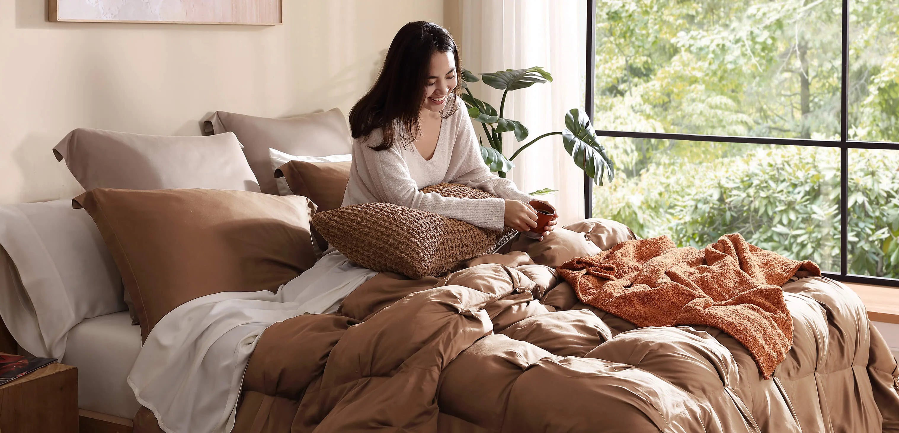 Natural Premium Bamboo Sham Set