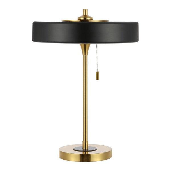 Safavieh Decker Table Lamp in Black/Brass with Pull Chain