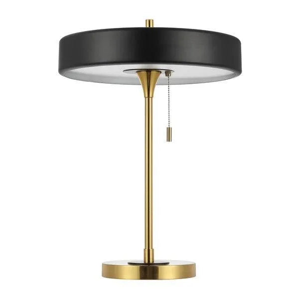 Safavieh Decker Table Lamp in Black/Brass with Pull Chain