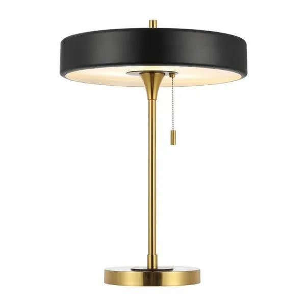 Safavieh Decker Table Lamp in Black/Brass with Pull Chain