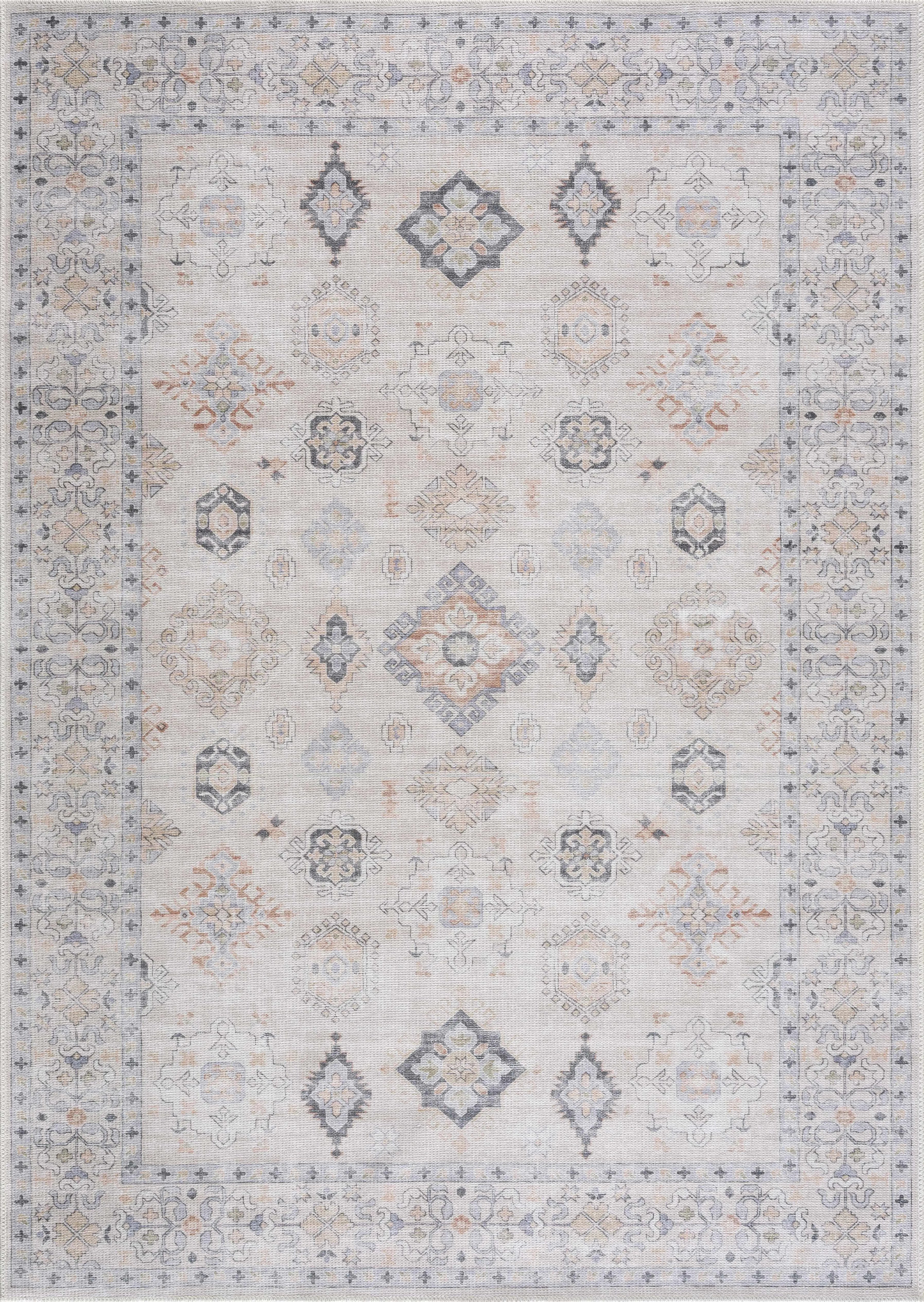 Beige Beckett Vintage Washable Area Rug