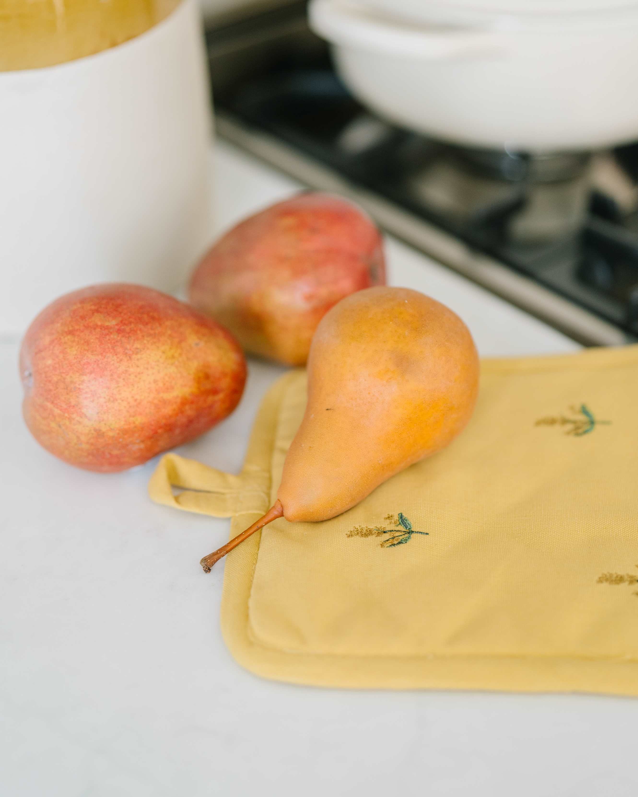 Yellow Embroidered Pot Holder