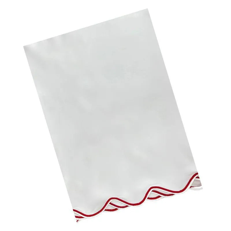 The Classic Tablecloth - White with Red Embroidery