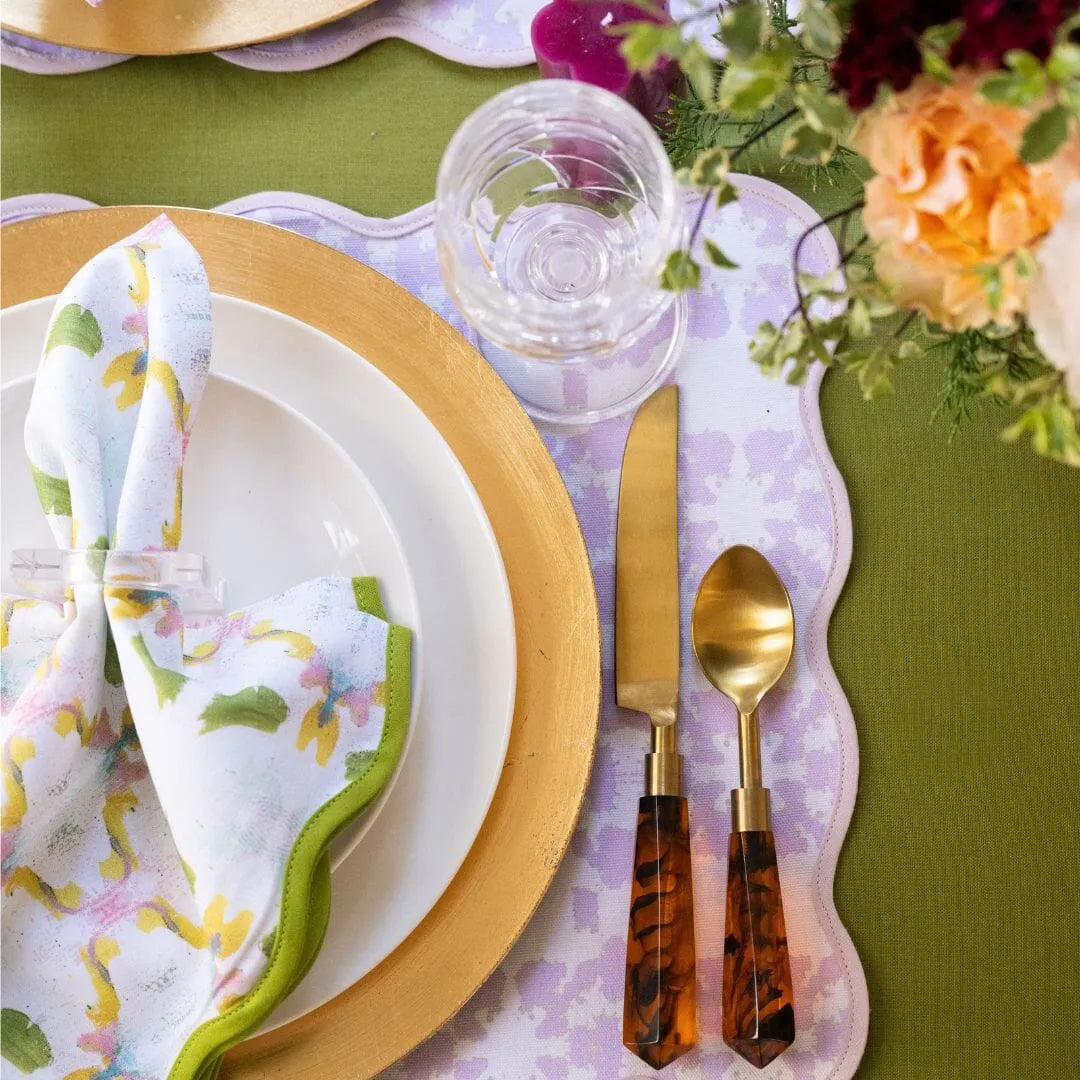 Mosaic Lavender Scalloped Placemats