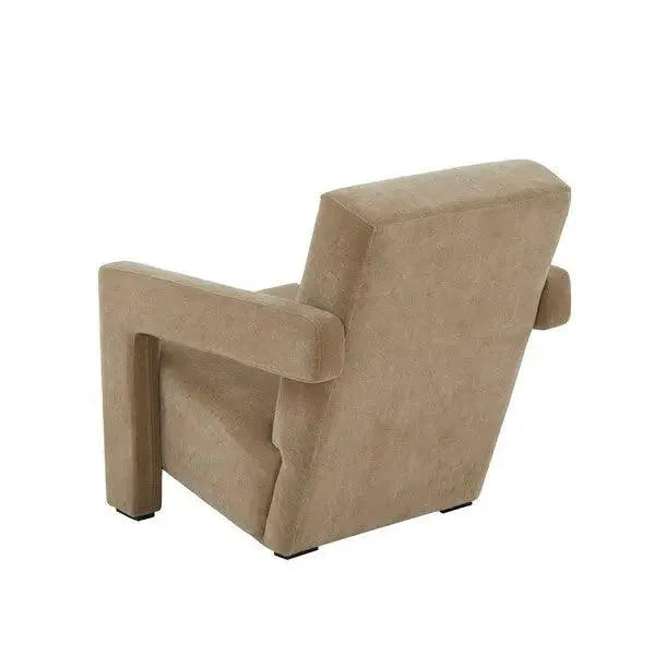 Safavieh Taylor Modern Velvet Light Brown Accent Chair