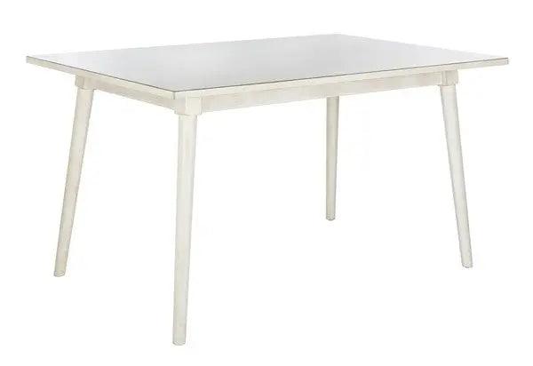 Safavieh Tia Antique White Rectangle Dining Table