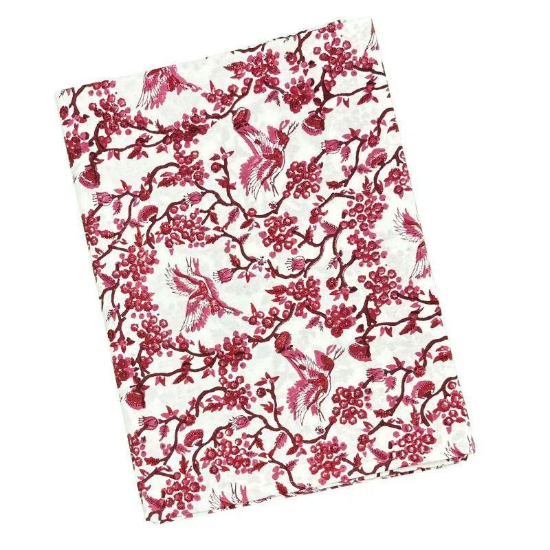 Flying Sheep Country Burgandy Toile De Jouy Birds - Tablecloth