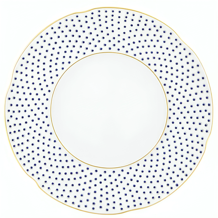 Constellation d'Or Dessert Plate  in White and Blue (Set of 4)