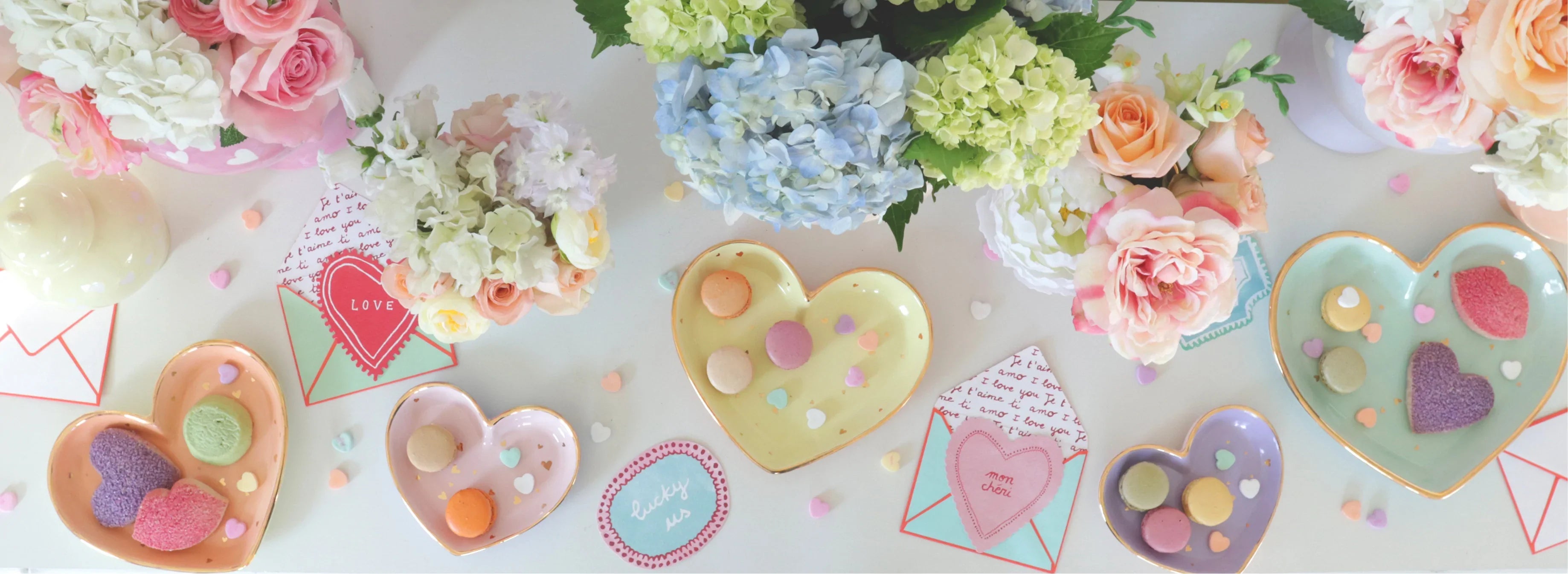 "Love is in the Air" Ginger Jars in Bubble Gum Pink