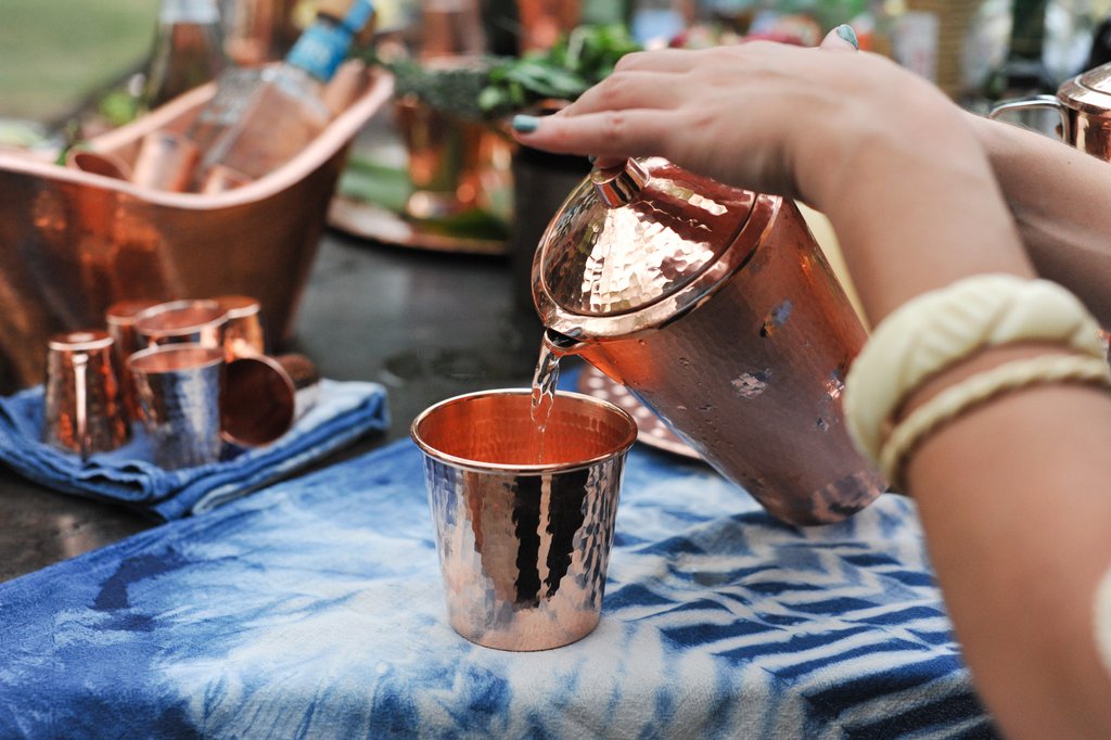 Gangotri Copper Water Pitcher with Lid