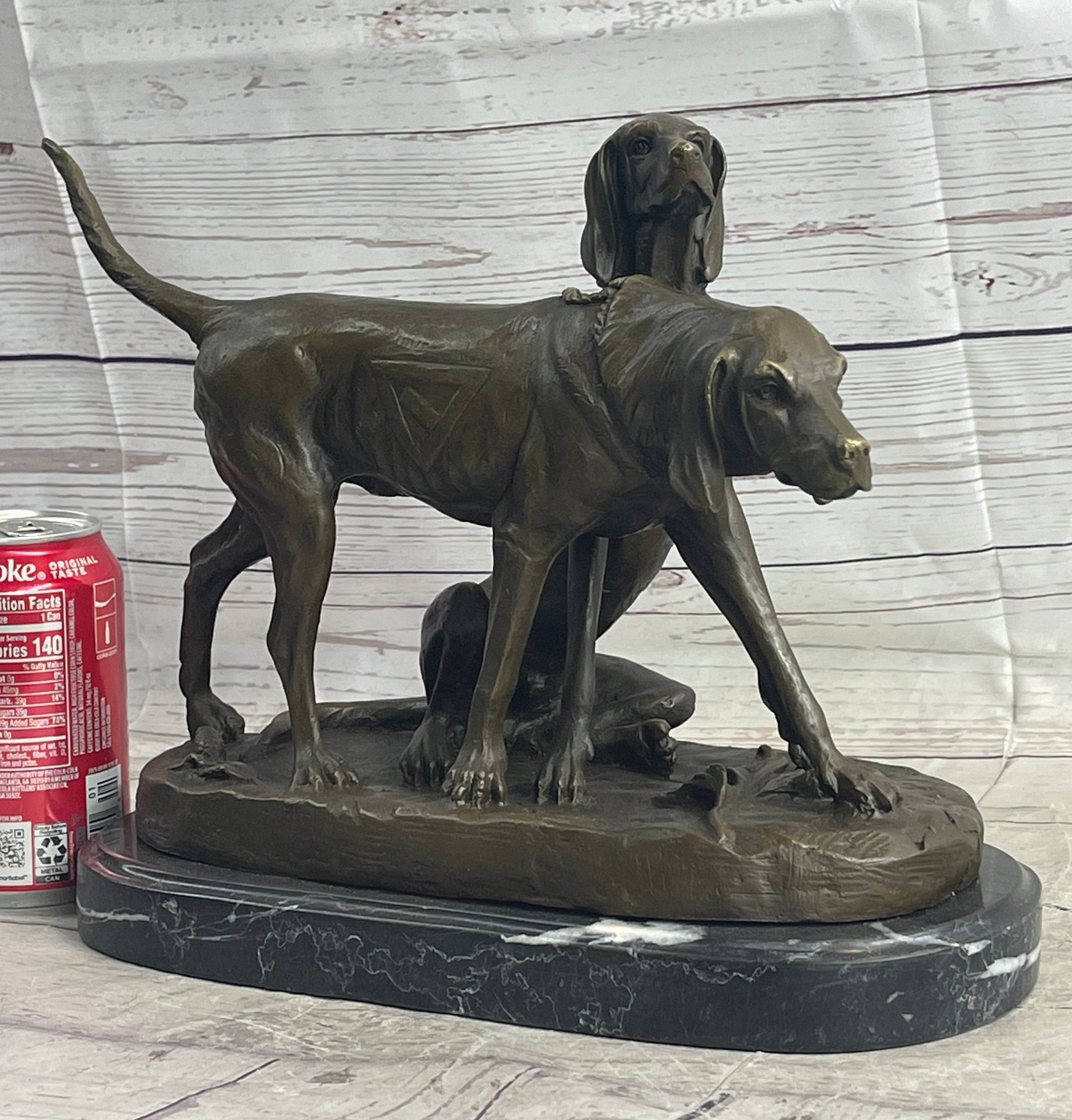 Service Dogs Hunting Hound Retriever Dog Hot Cast Bronze Sculpture Statue Decor