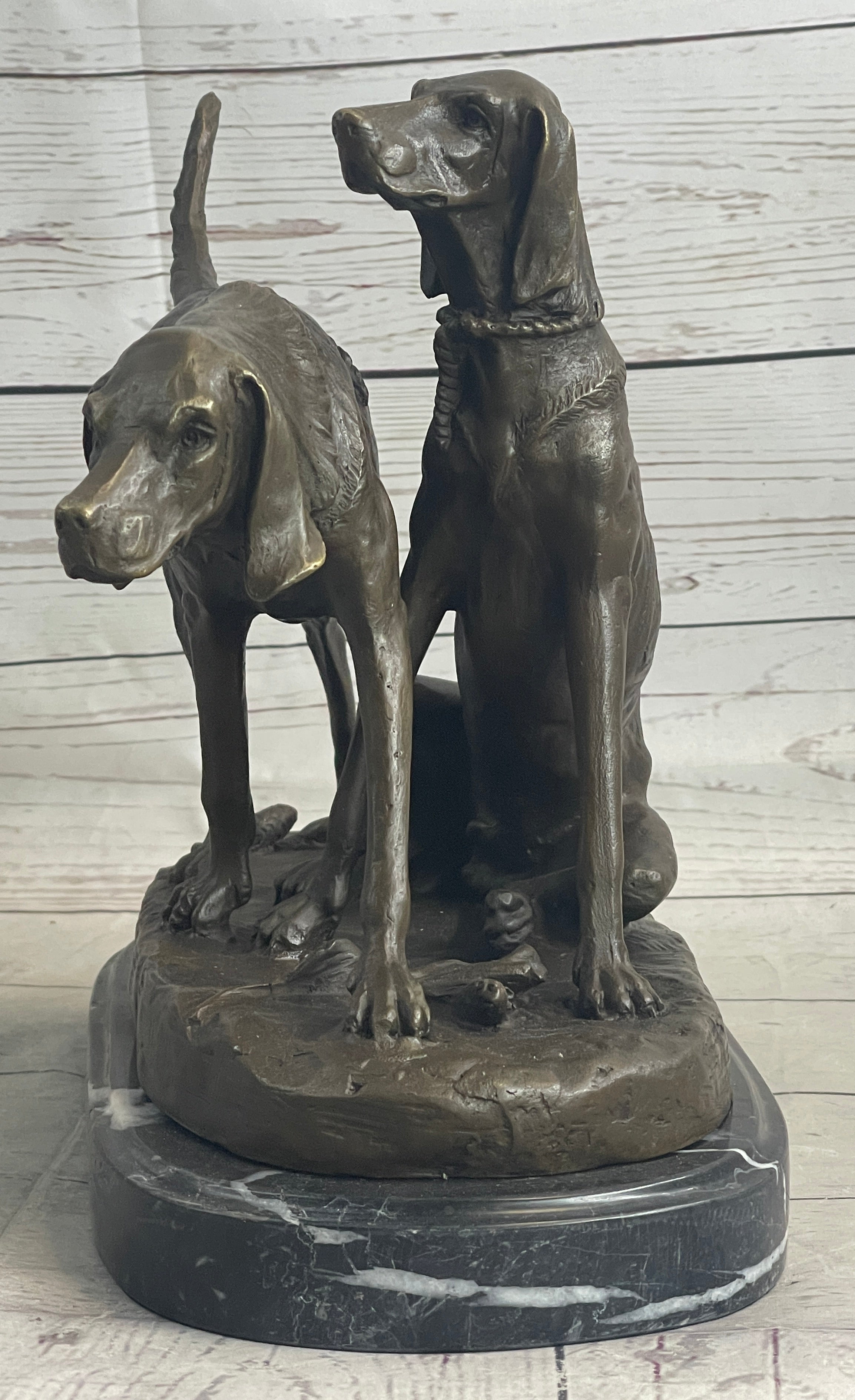 Service Dogs Hunting Hound Retriever Dog Hot Cast Bronze Sculpture Statue Decor