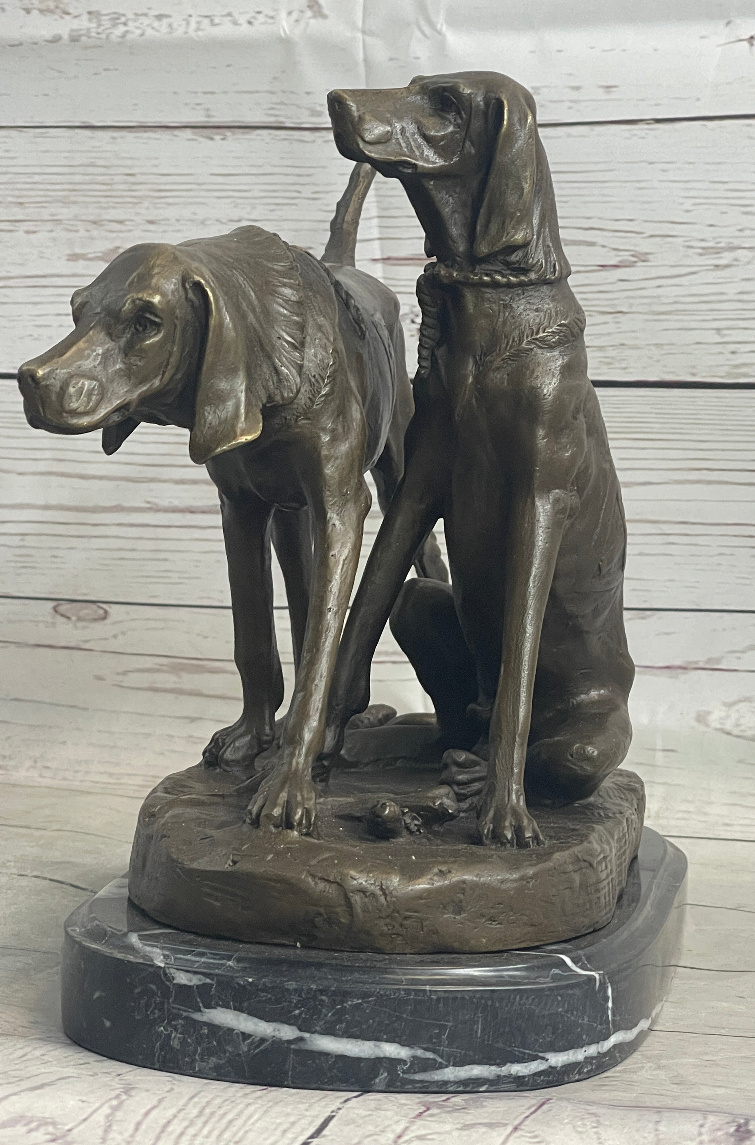 Service Dogs Hunting Hound Retriever Dog Hot Cast Bronze Sculpture Statue Decor