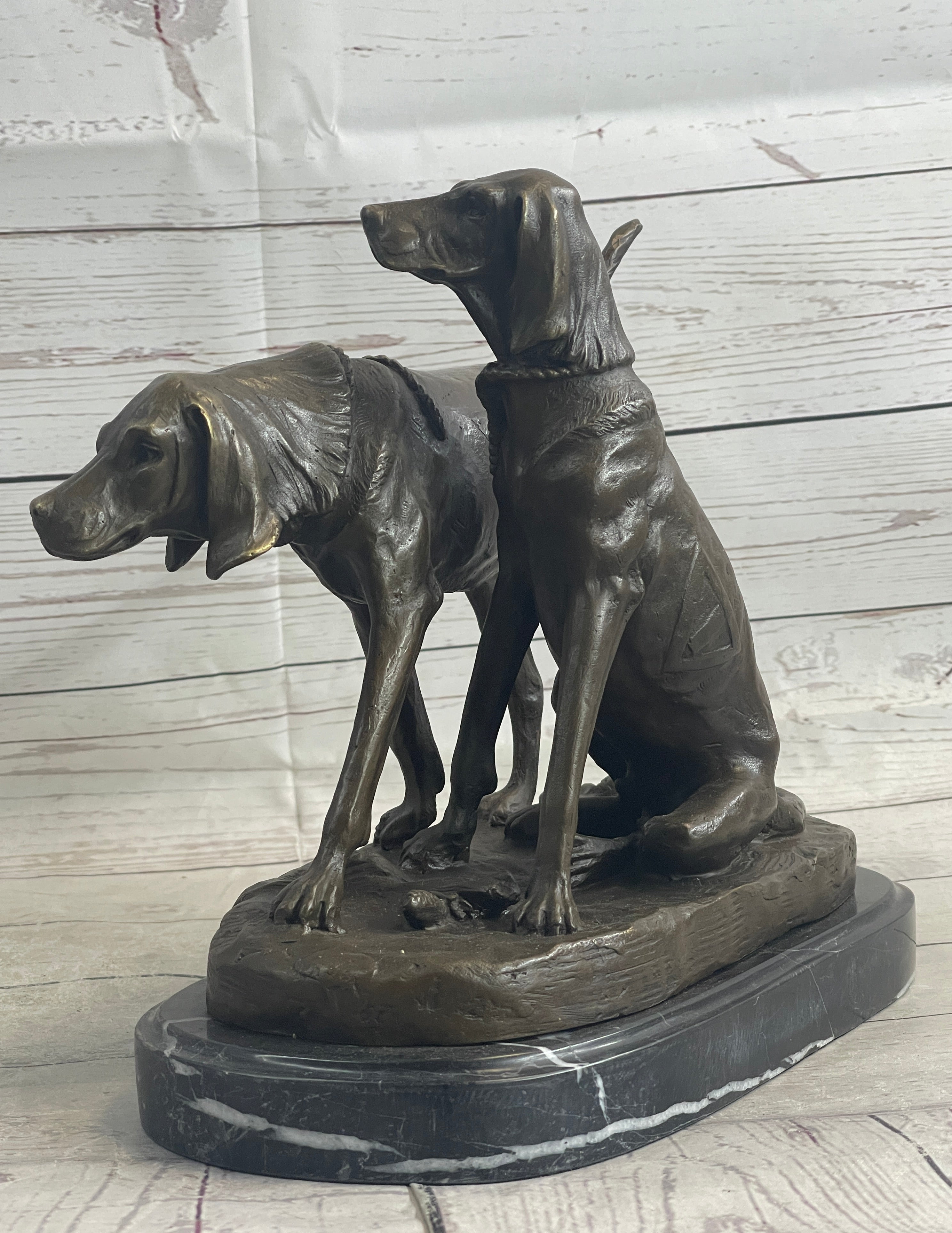 Service Dogs Hunting Hound Retriever Dog Hot Cast Bronze Sculpture Statue Decor