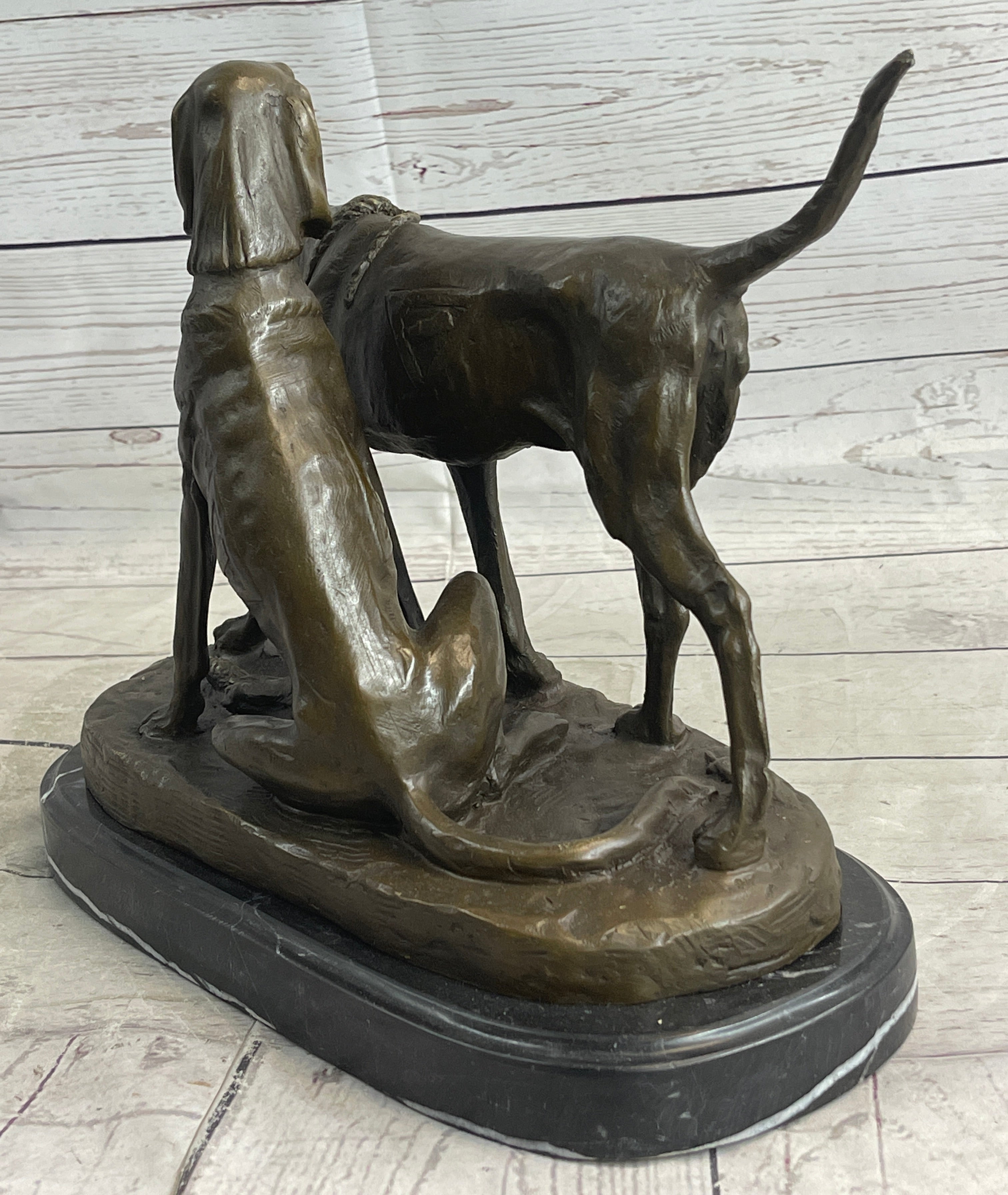 Service Dogs Hunting Hound Retriever Dog Hot Cast Bronze Sculpture Statue Decor