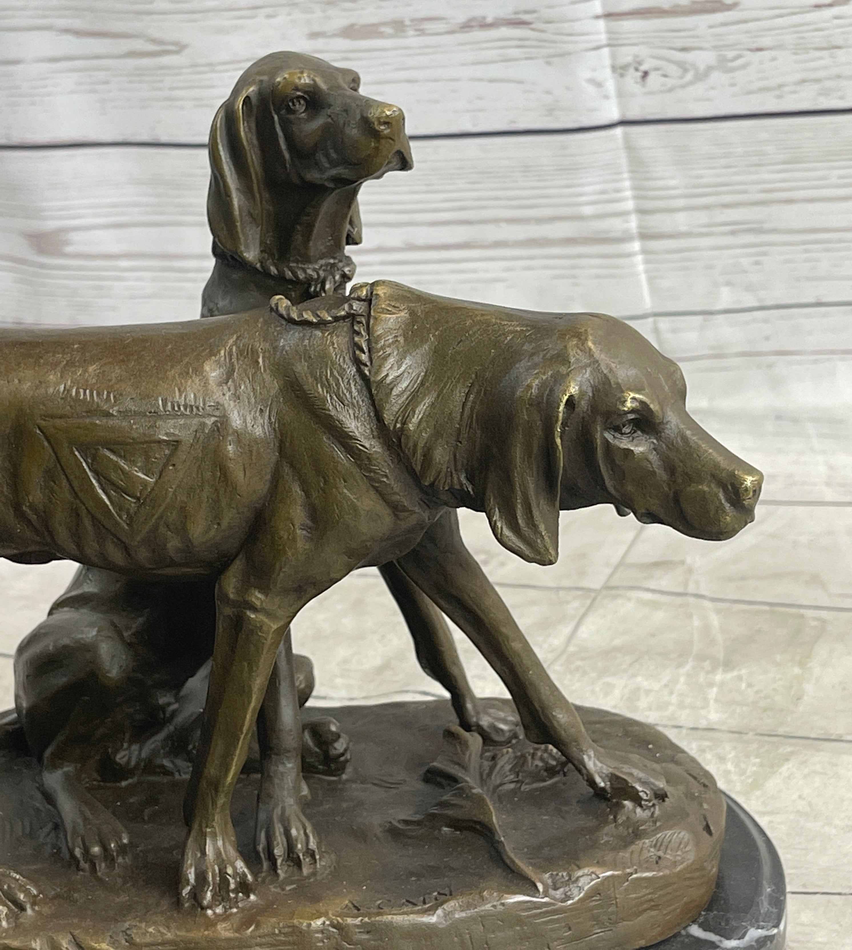 Service Dogs Hunting Hound Retriever Dog Hot Cast Bronze Sculpture Statue Decor