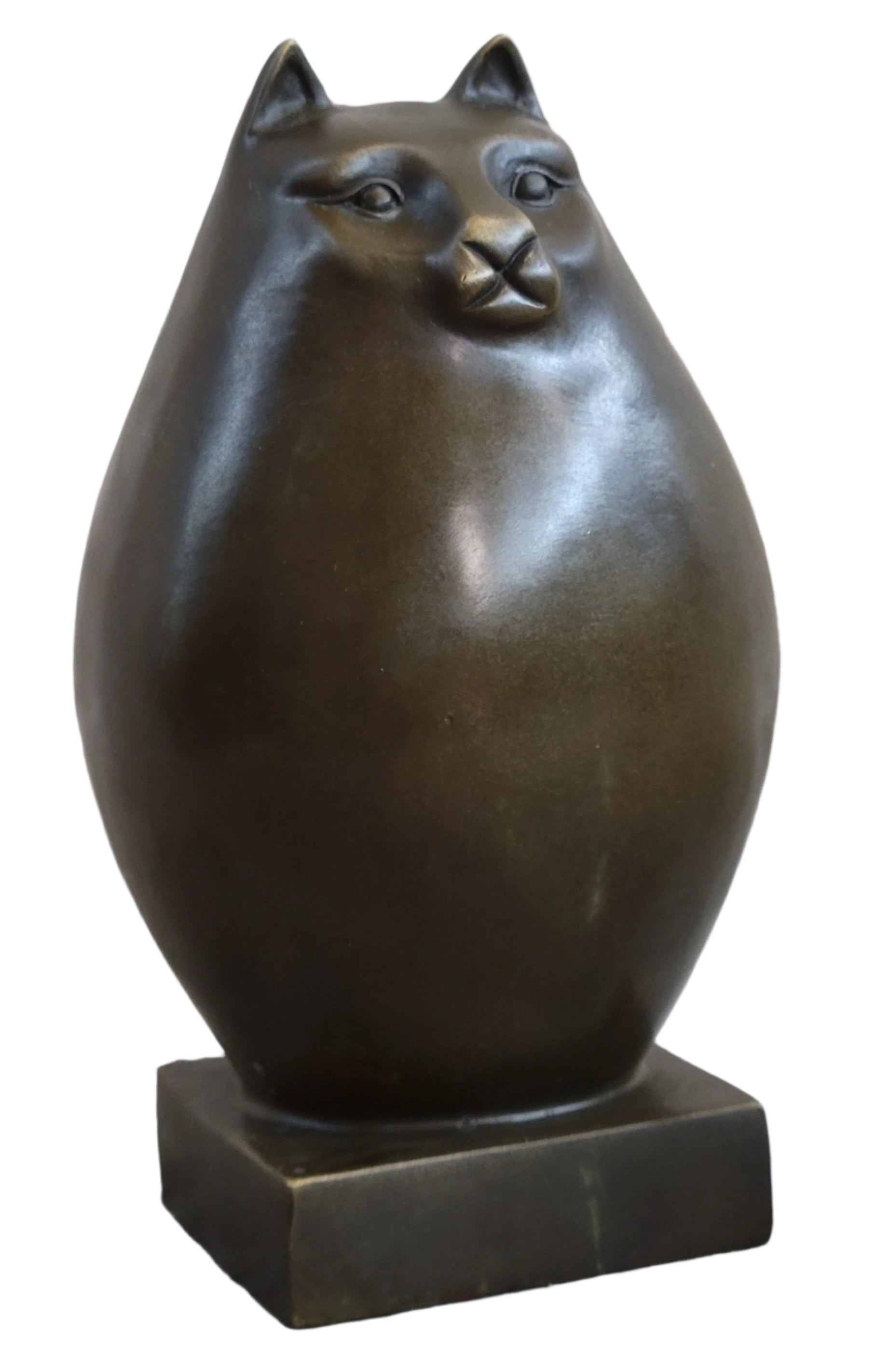 Fat Cat Abstract Bronze Modern Art Sculpture Statue Figure Fernando Botero