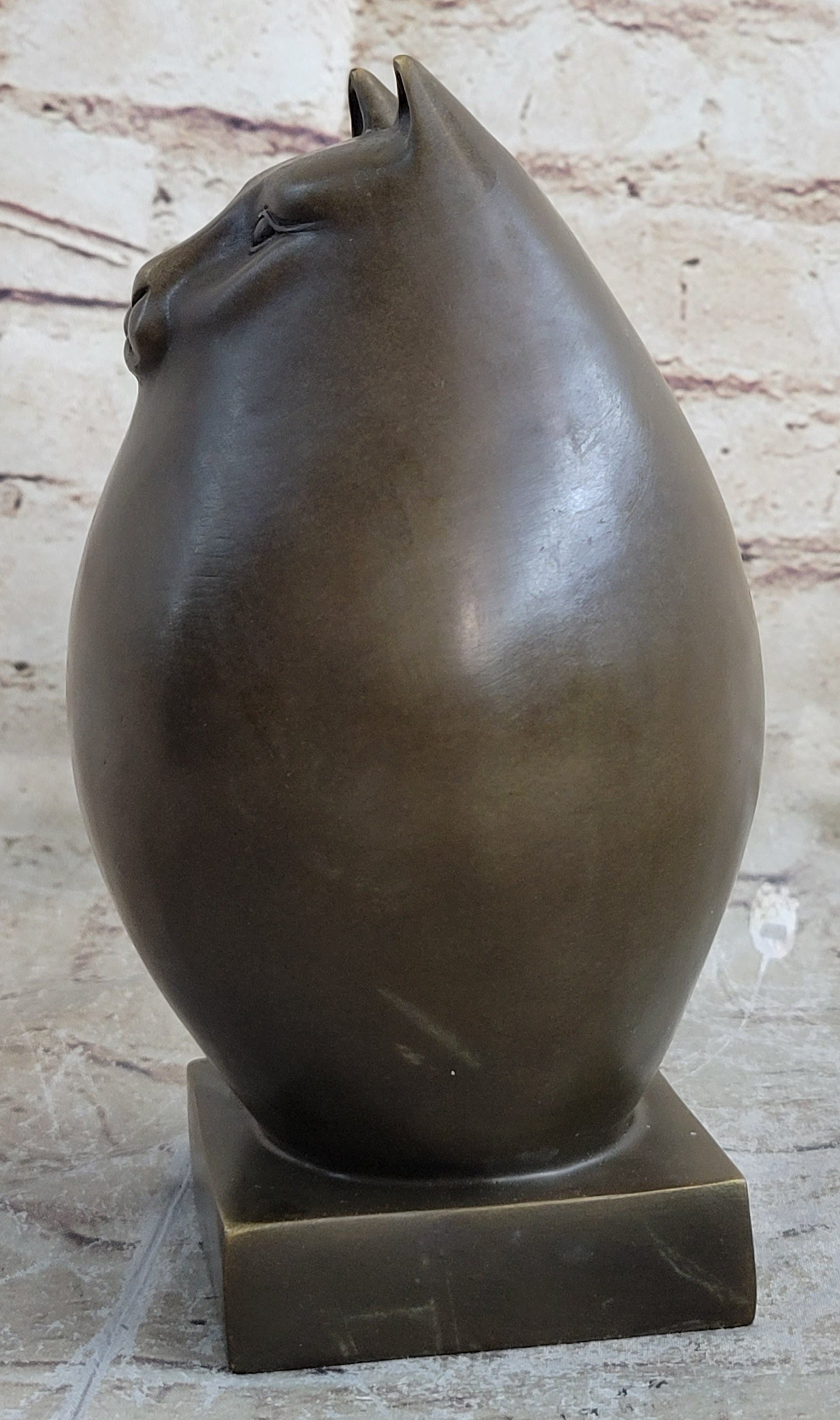 Fat Cat Abstract Bronze Modern Art Sculpture Statue Figure Fernando Botero