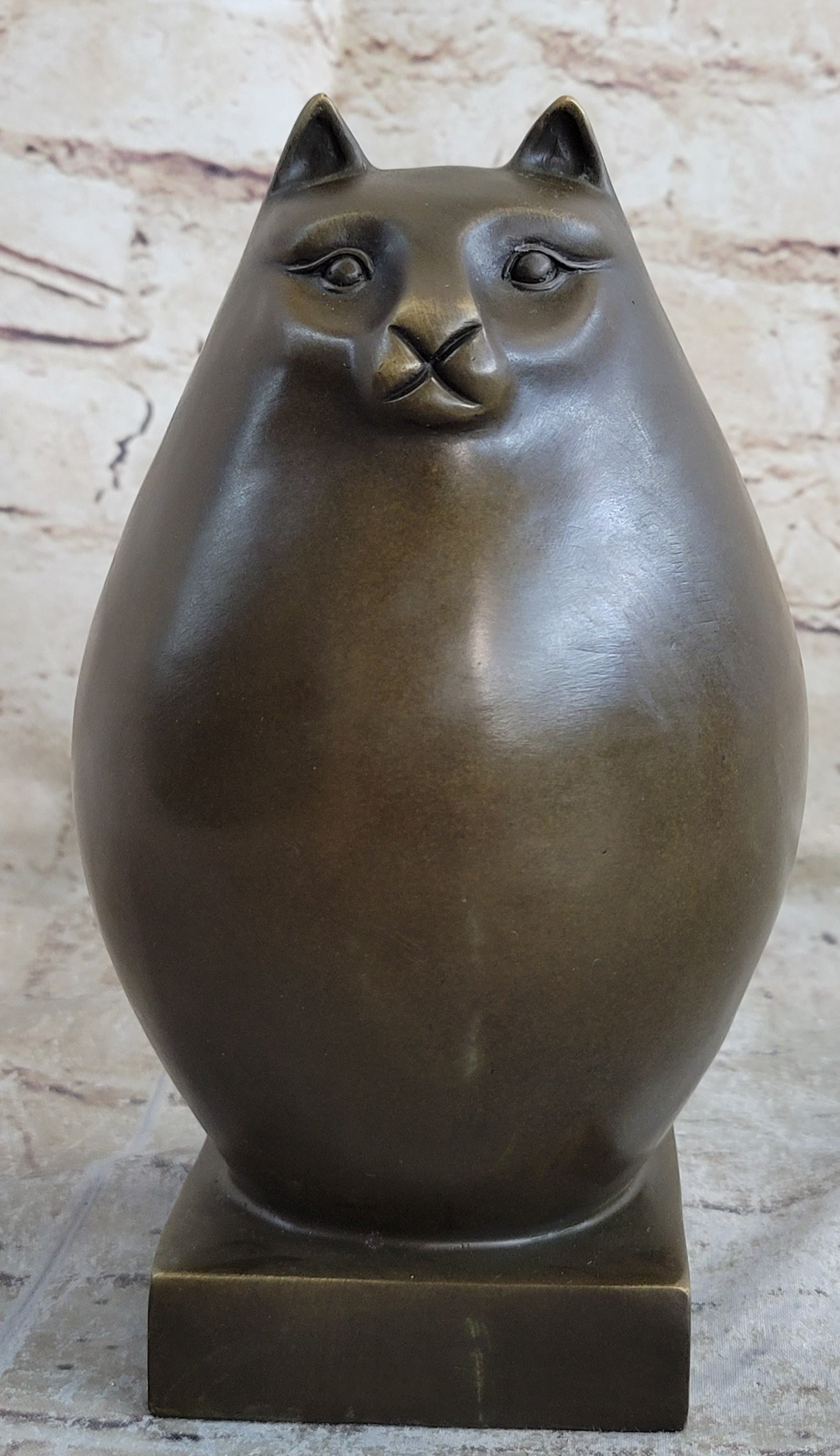 Fat Cat Abstract Bronze Modern Art Sculpture Statue Figure Fernando Botero