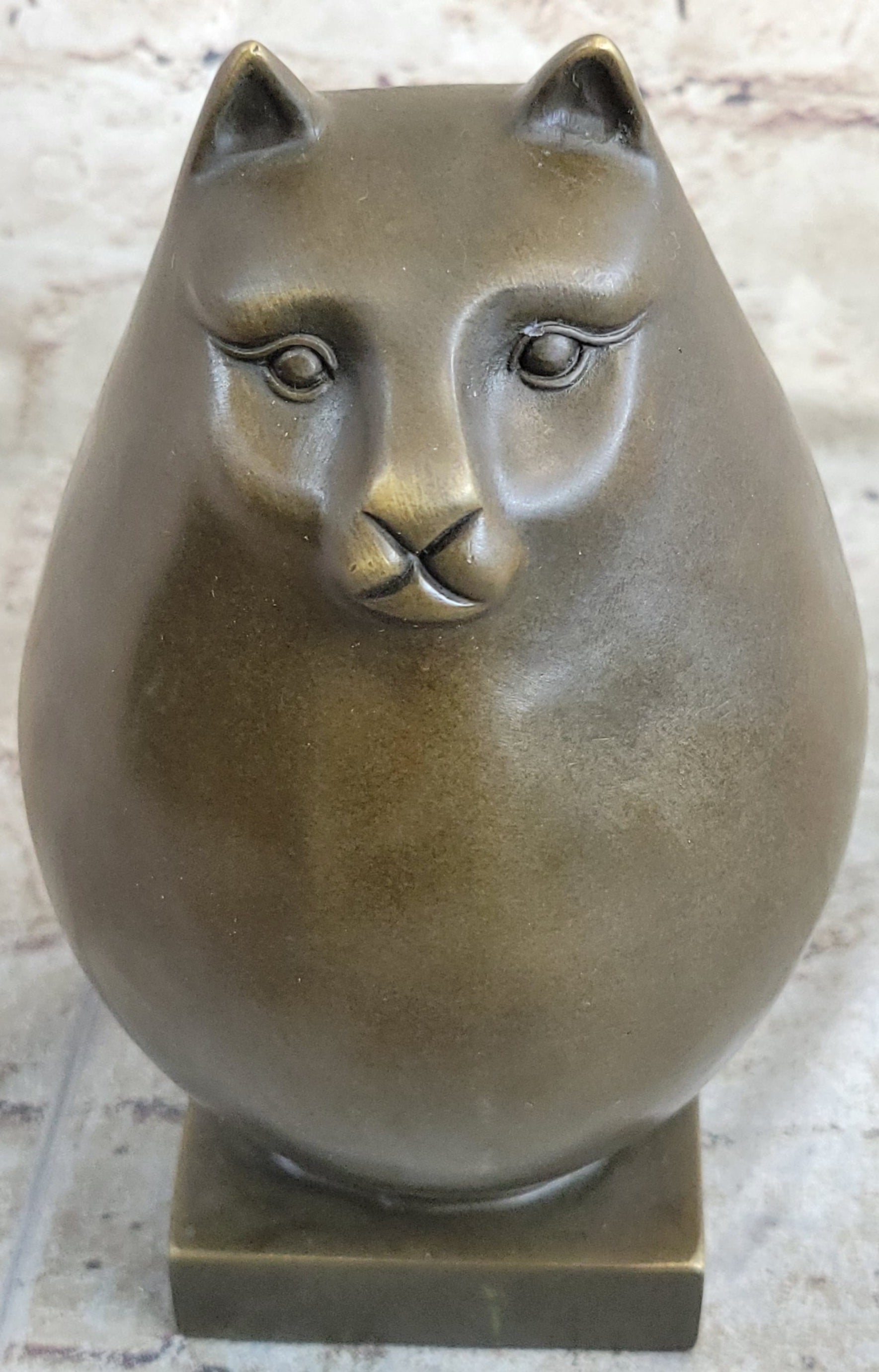 Fat Cat Abstract Bronze Modern Art Sculpture Statue Figure Fernando Botero