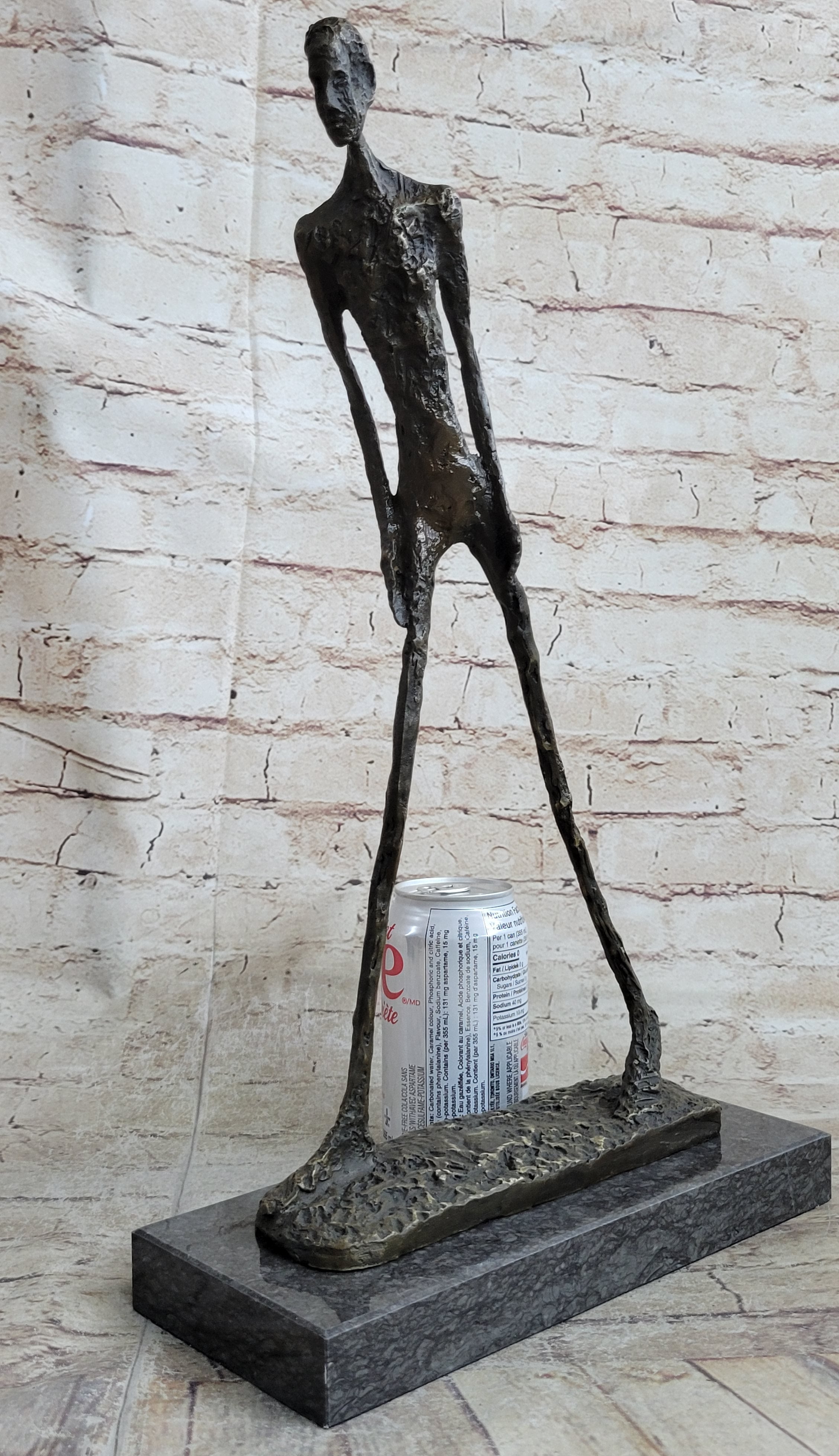 WALKING MAN after Giacometti Bronze Statue Sculpture Modern Art 18" x 10"