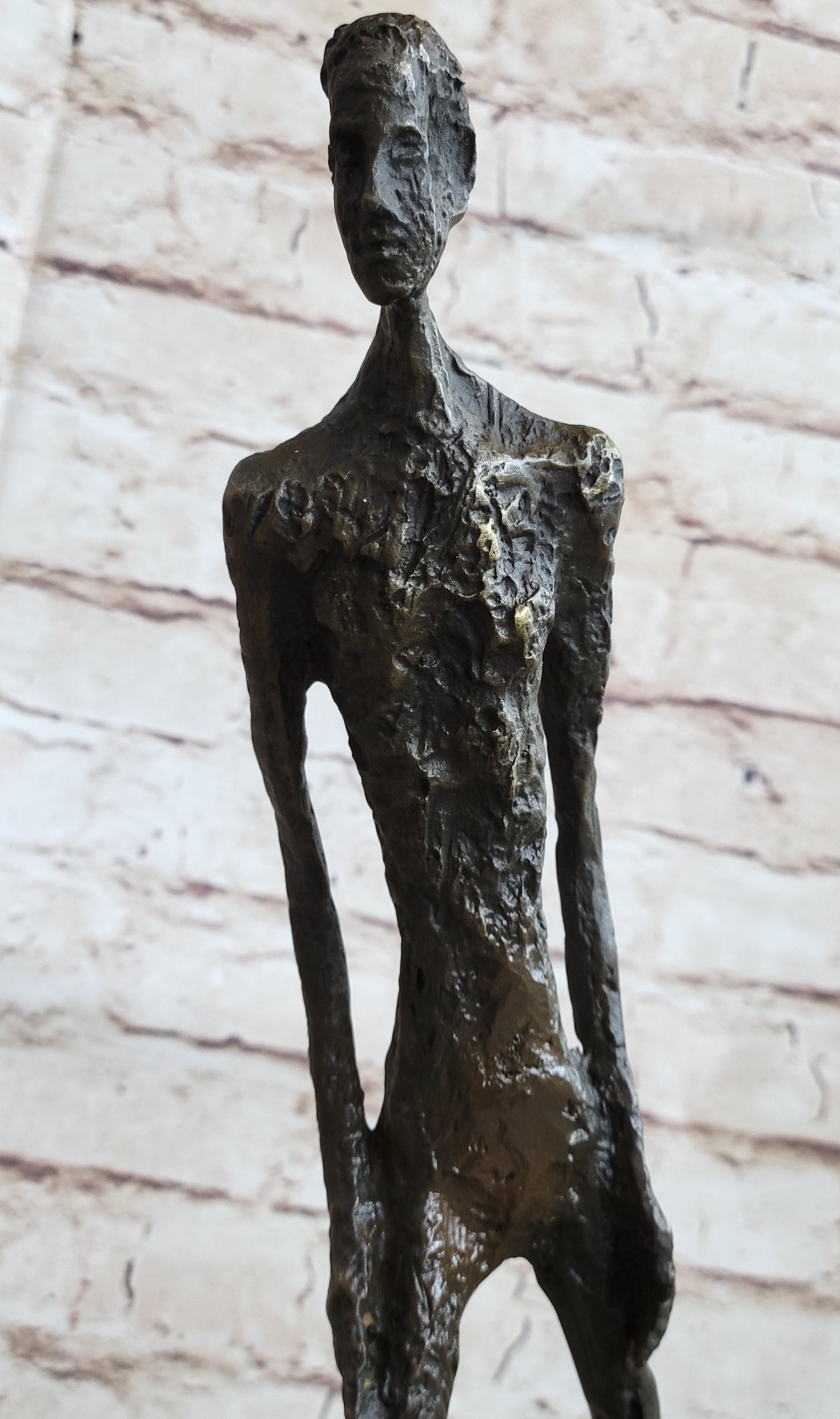 WALKING MAN after Giacometti Bronze Statue Sculpture Modern Art 18" x 10"