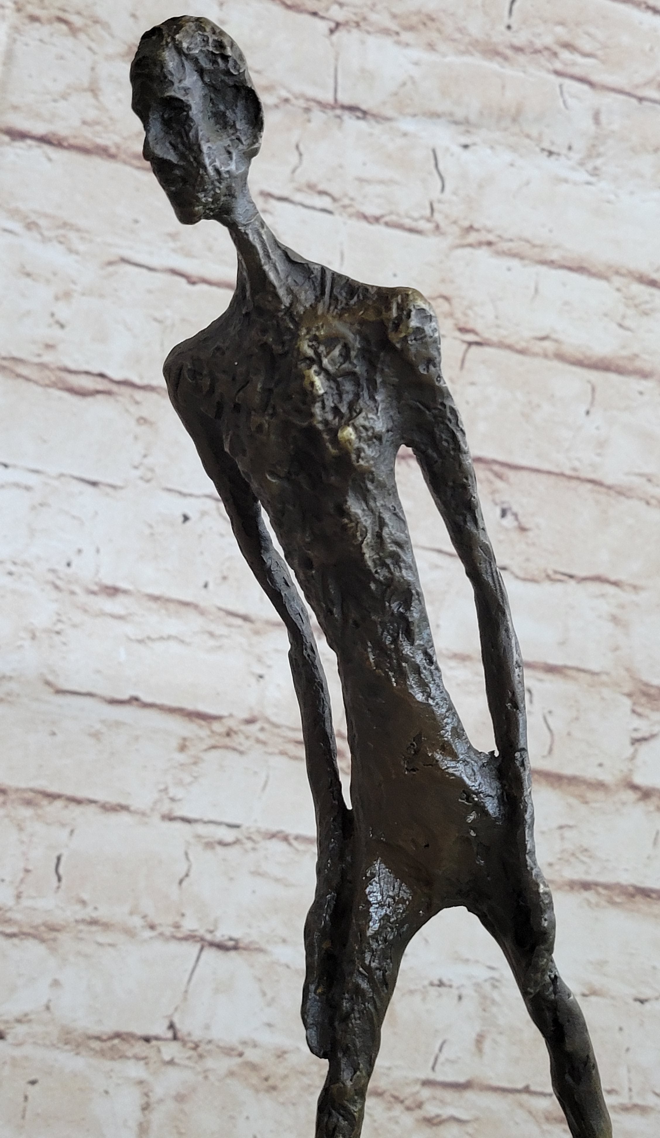 WALKING MAN after Giacometti Bronze Statue Sculpture Modern Art 18" x 10"