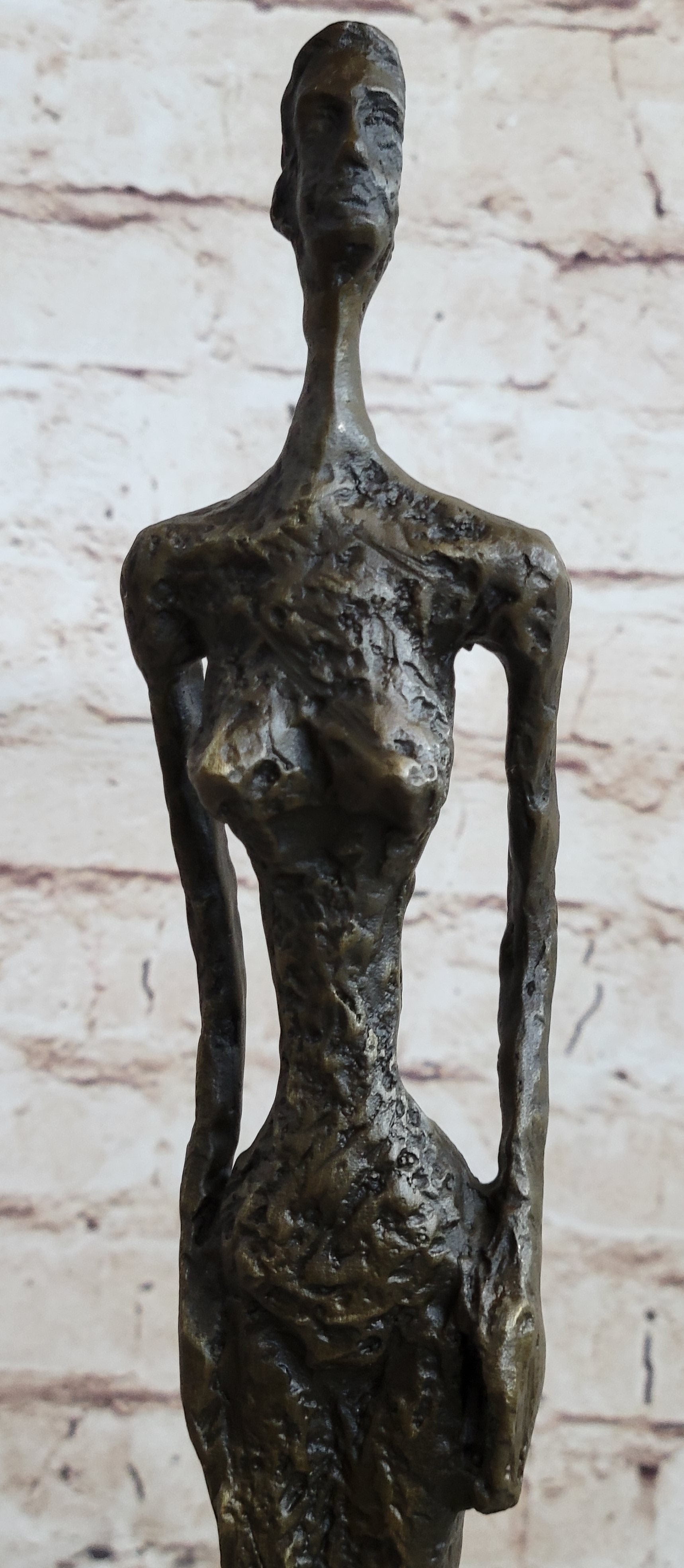 WOMAN OF VENICE IV after Giacometti Bronze Statue Sculpture Modern Art 17" x 5"