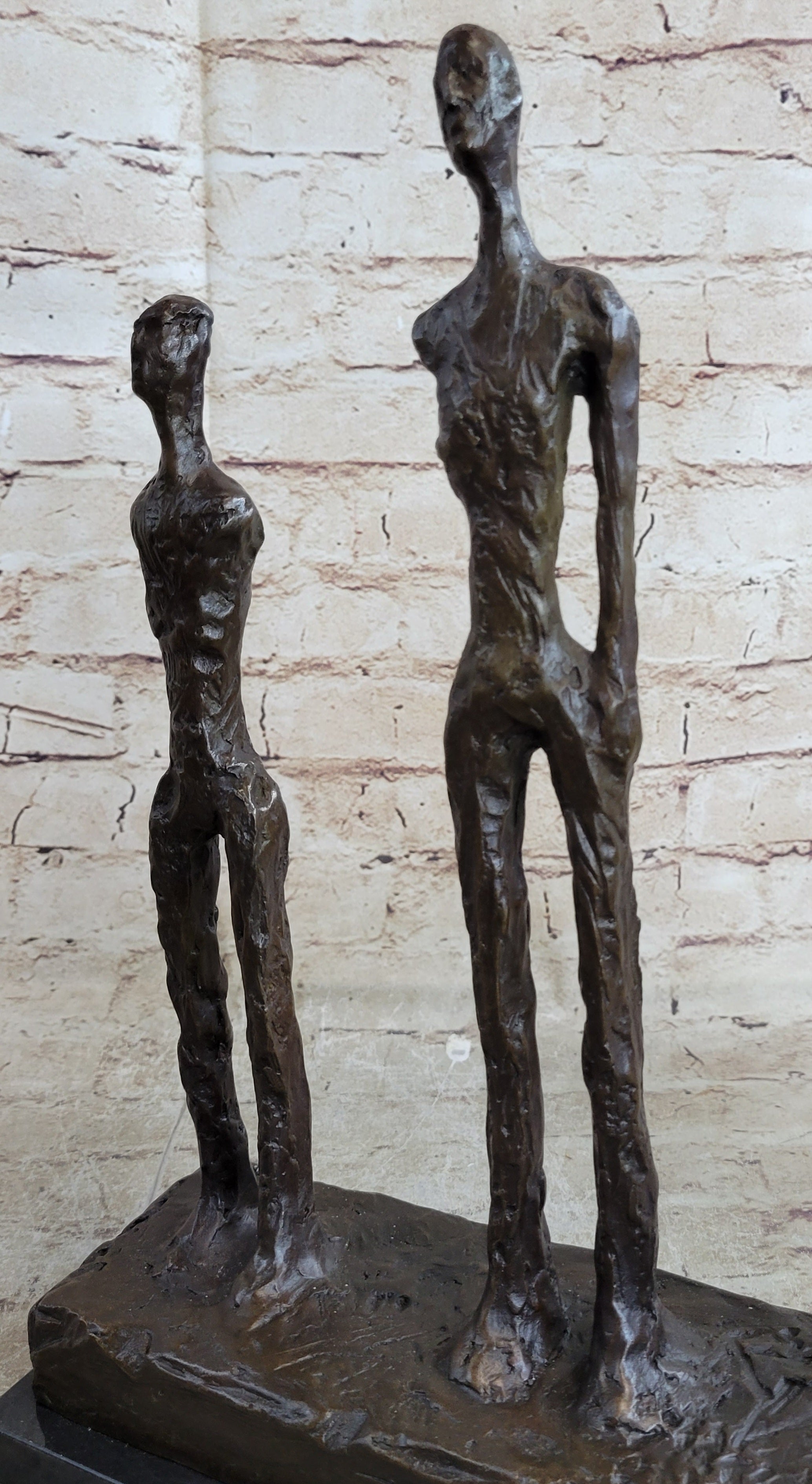 Three Standing Men Surrealist Figures Bronze Art Sculpture Statue after Alberto Giacometti