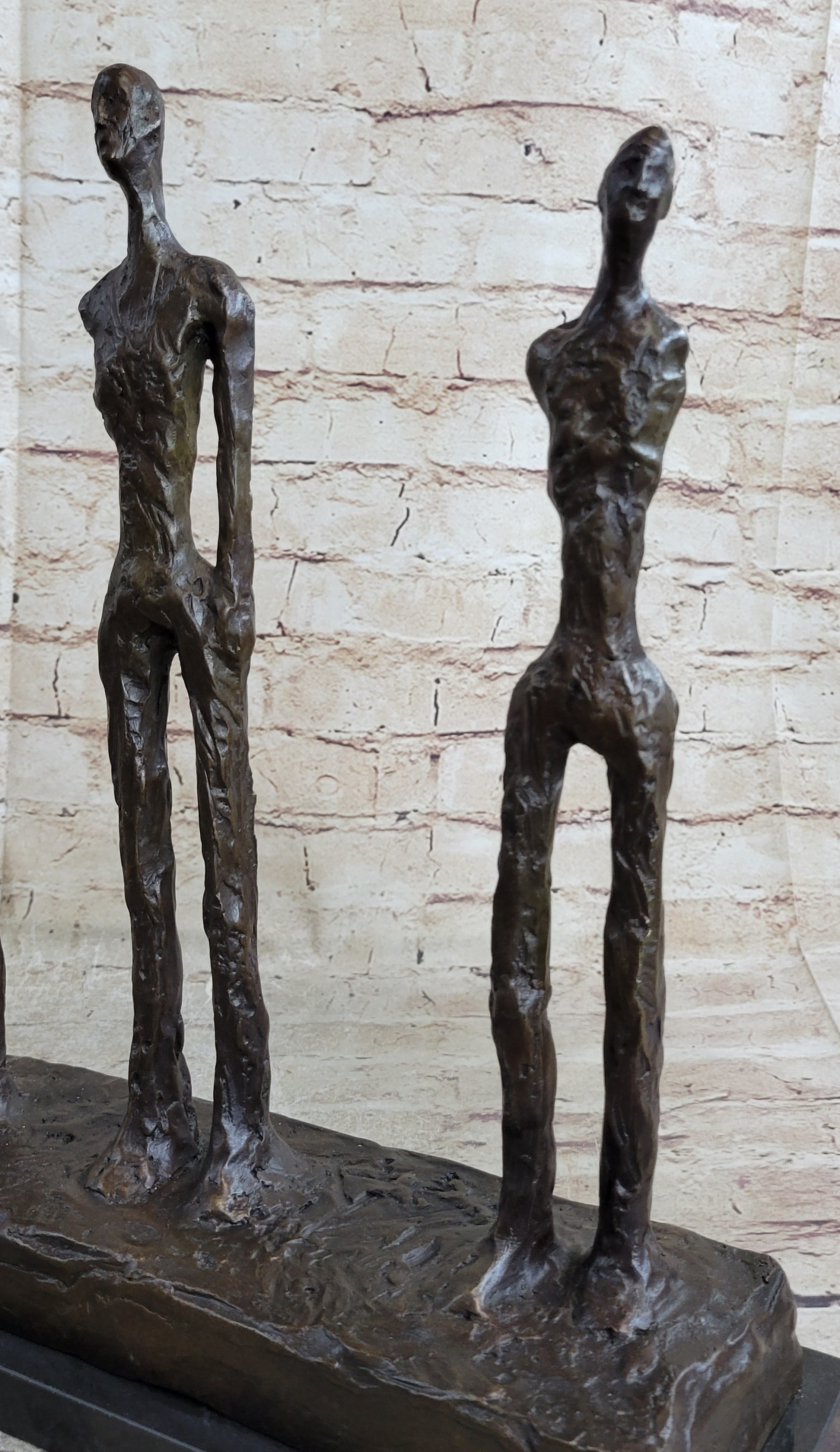 Three Standing Men Surrealist Figures Bronze Art Sculpture Statue after Alberto Giacometti