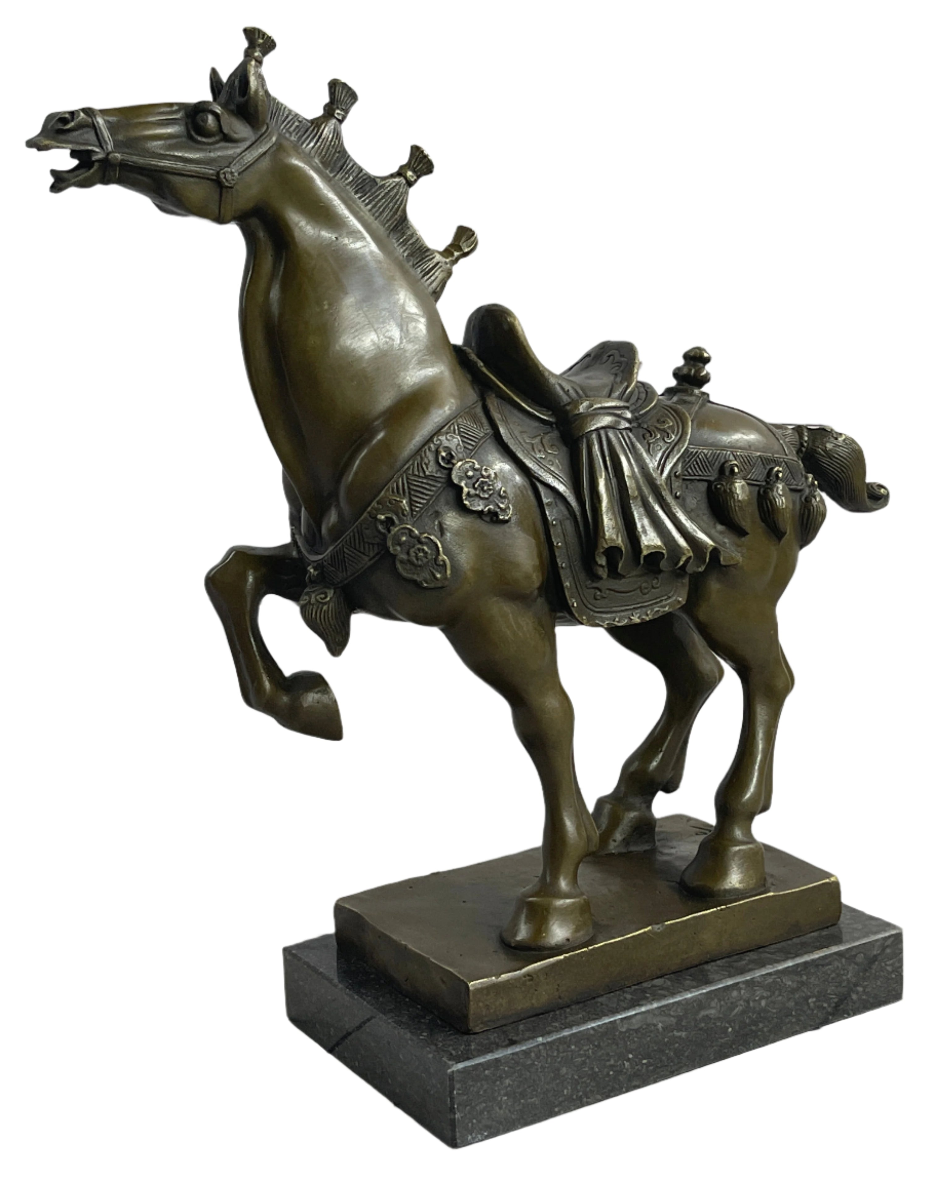 Chinese Tang Horse Bronze Sculpture Museum Quality Figurine Figure Decor 14" x 14"