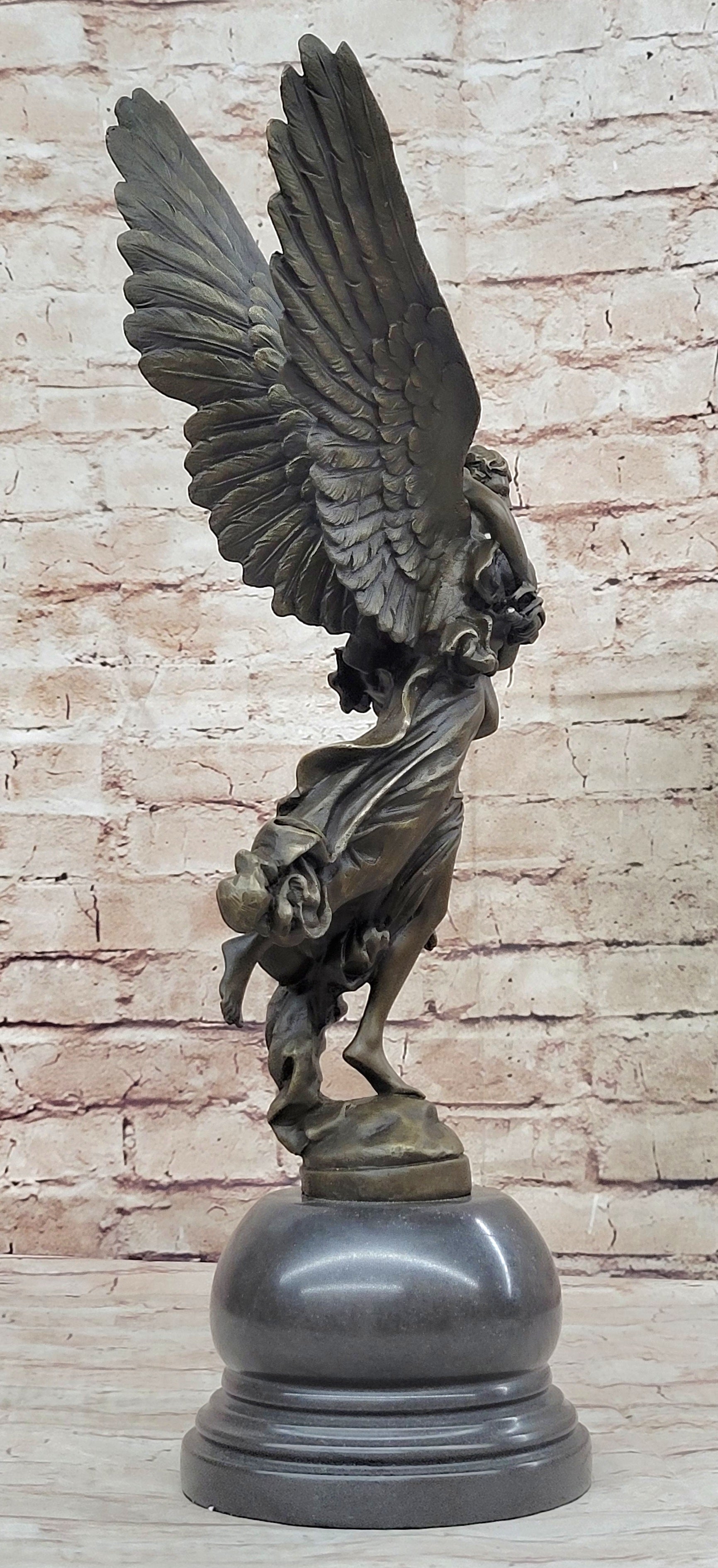 Gloria Victis Bronze Statue Sculpture of Angel Carrying Man Away