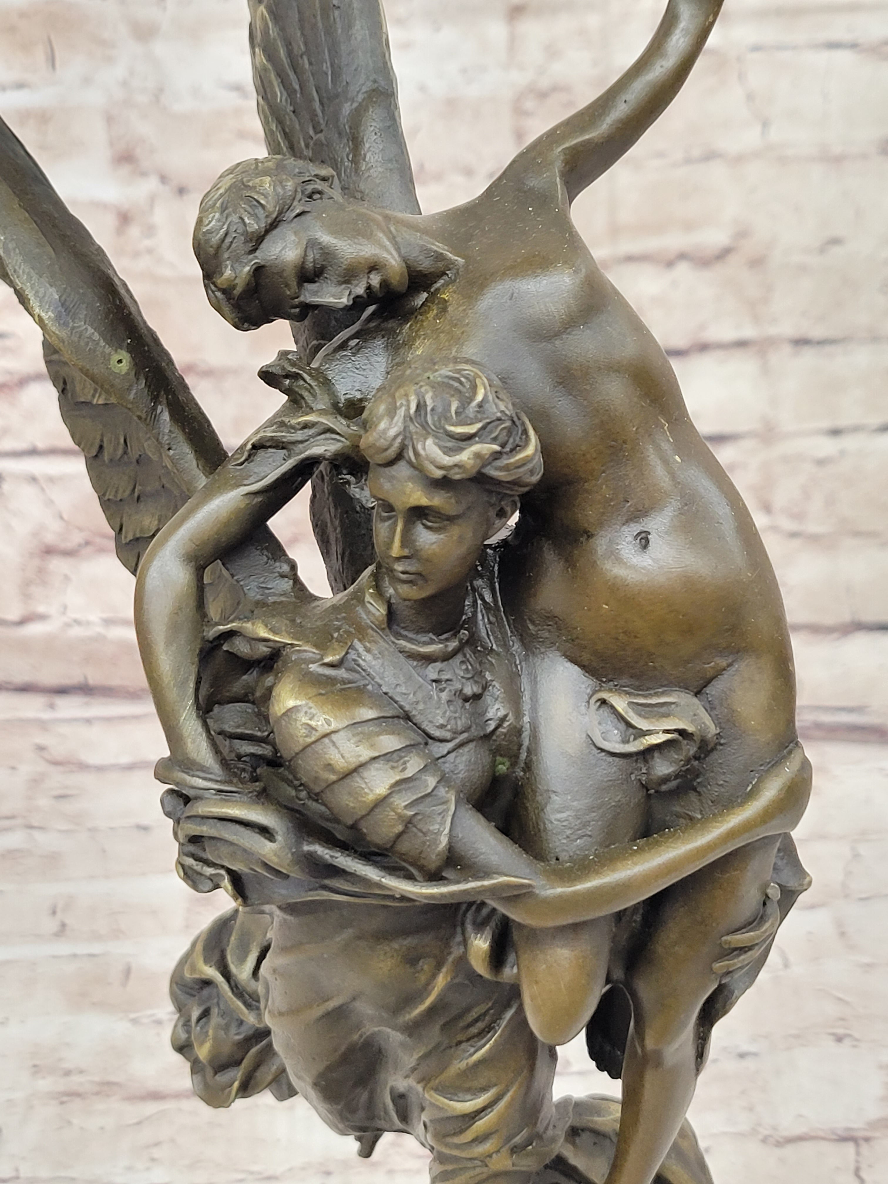 Gloria Victis Bronze Statue Sculpture of Angel Carrying Man Away