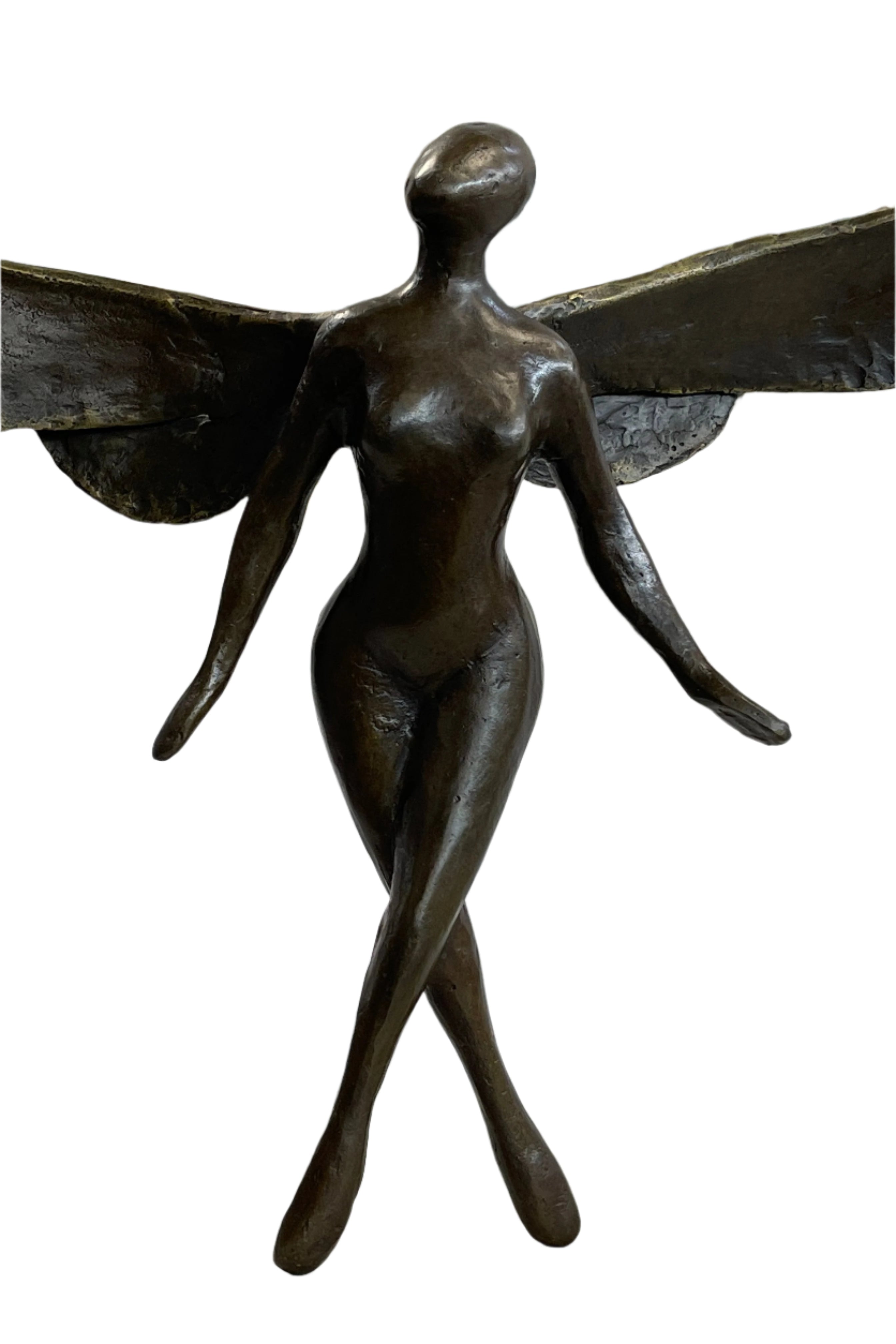 Brown Patina Signed Original Abstract Angel Limited Edition By Watson English Artisan Bronze