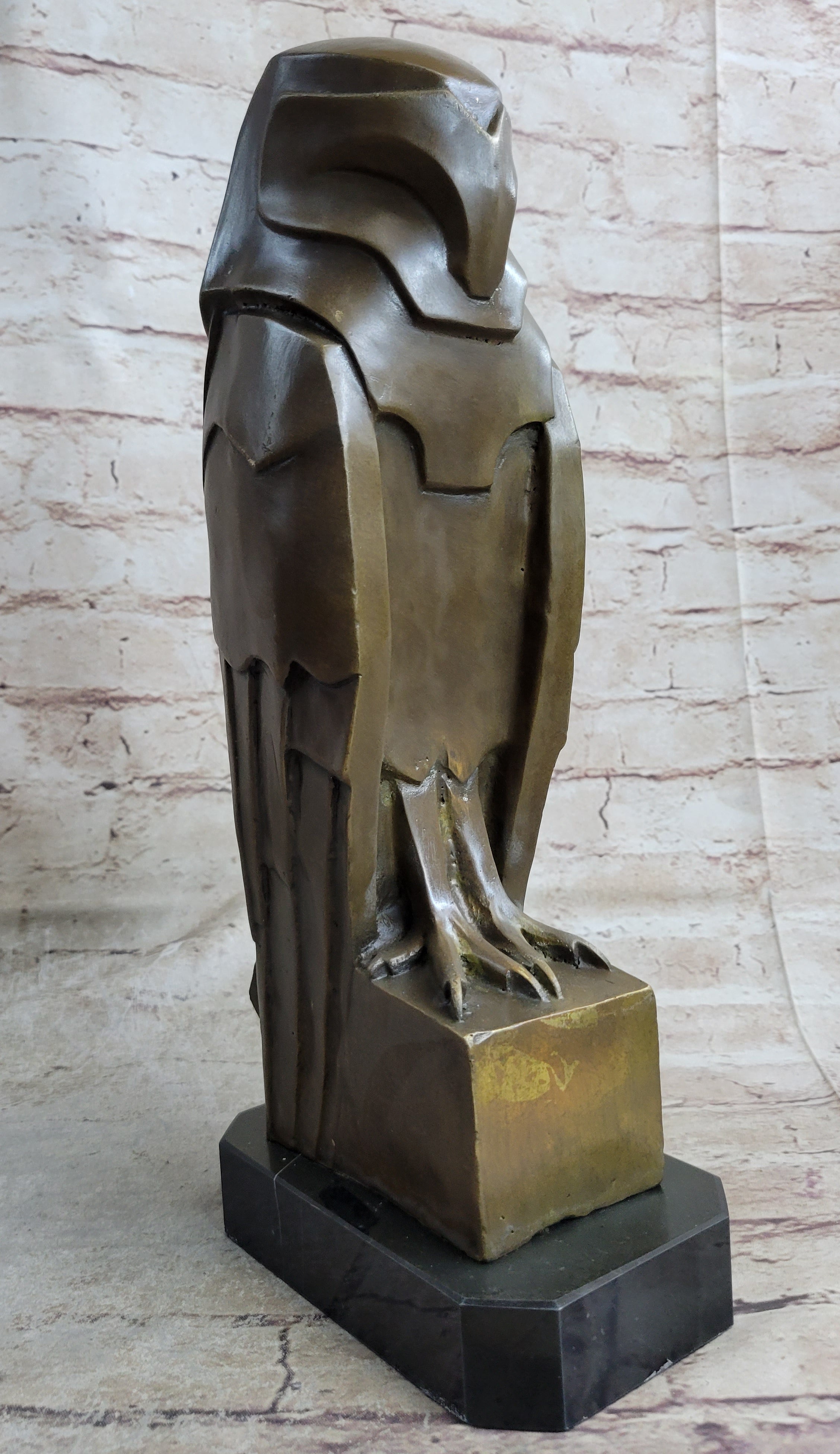 Salvador Dali Abstract Modern Art Owl Bronze Sculpture Marble Statue Home Decor