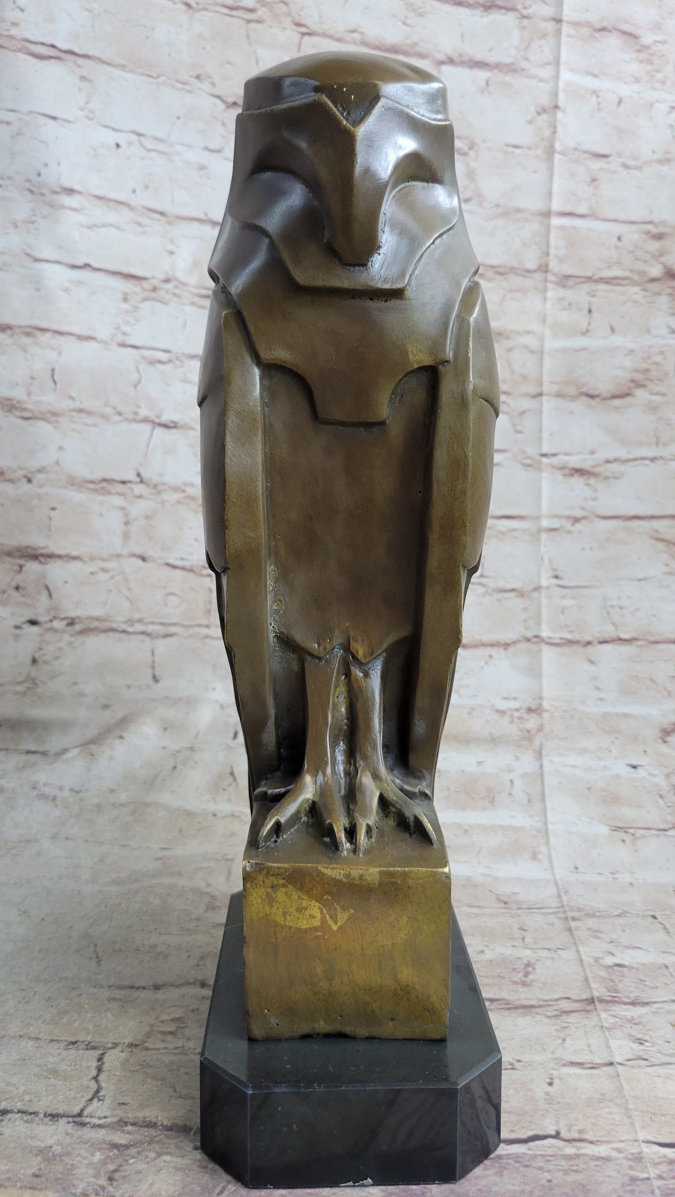 Salvador Dali Abstract Modern Art Owl Bronze Sculpture Marble Statue Home Decor