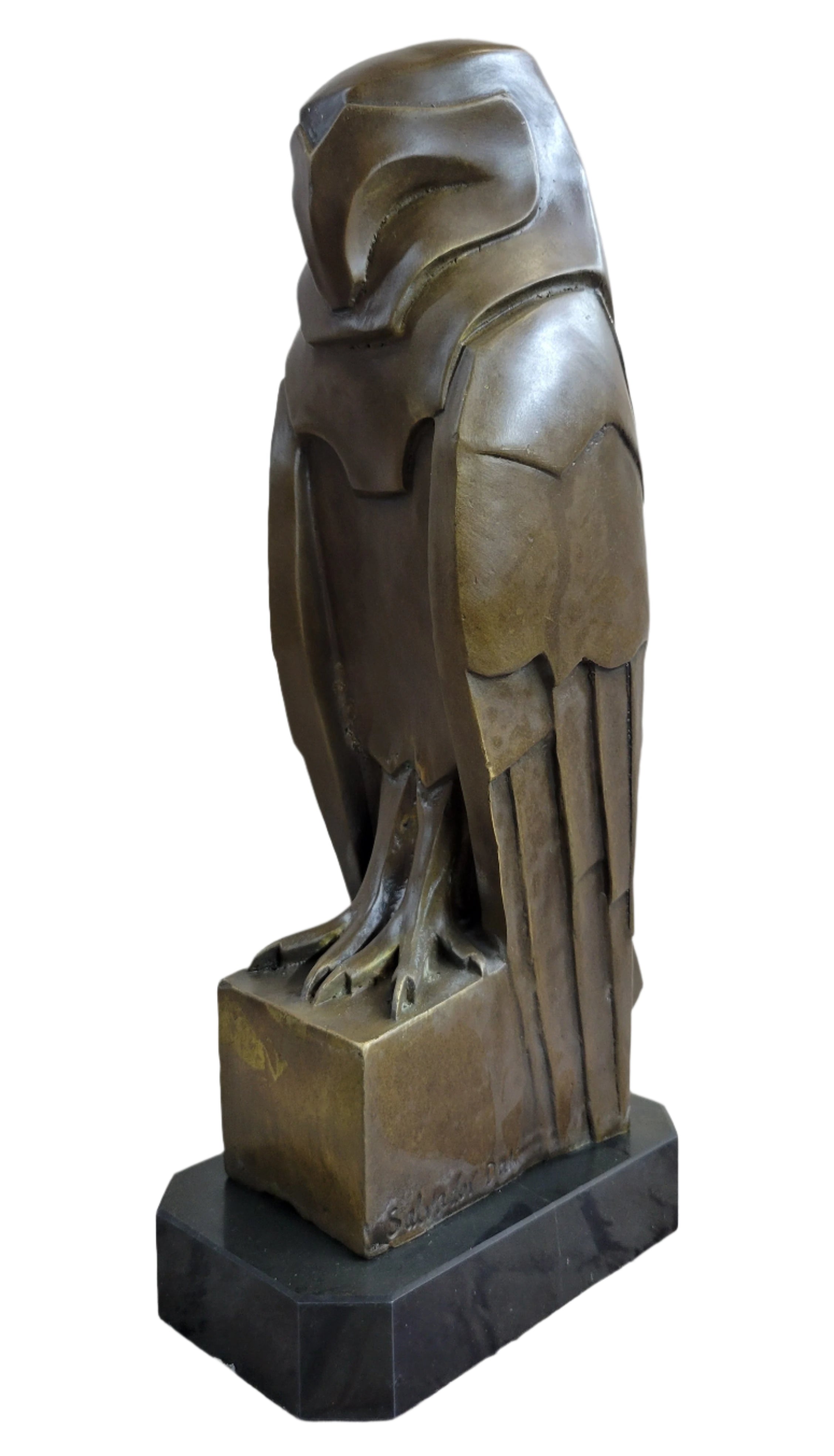 Salvador Dali Abstract Modern Art Owl Bronze Sculpture Marble Statue Home Decor