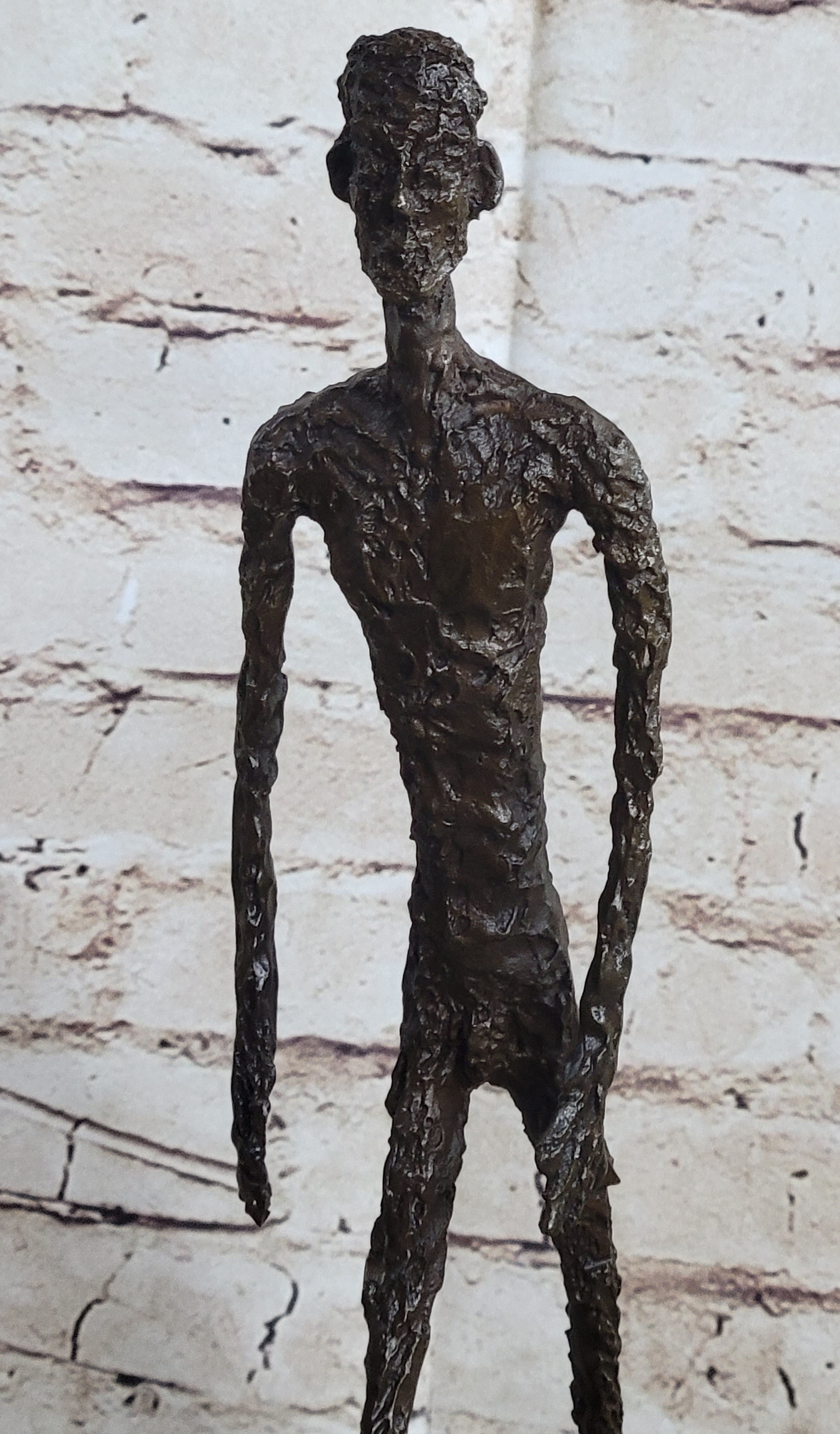 Walking Man after Alberto Giacometti Bronze Statue Sculpture Figure 16" x 10"