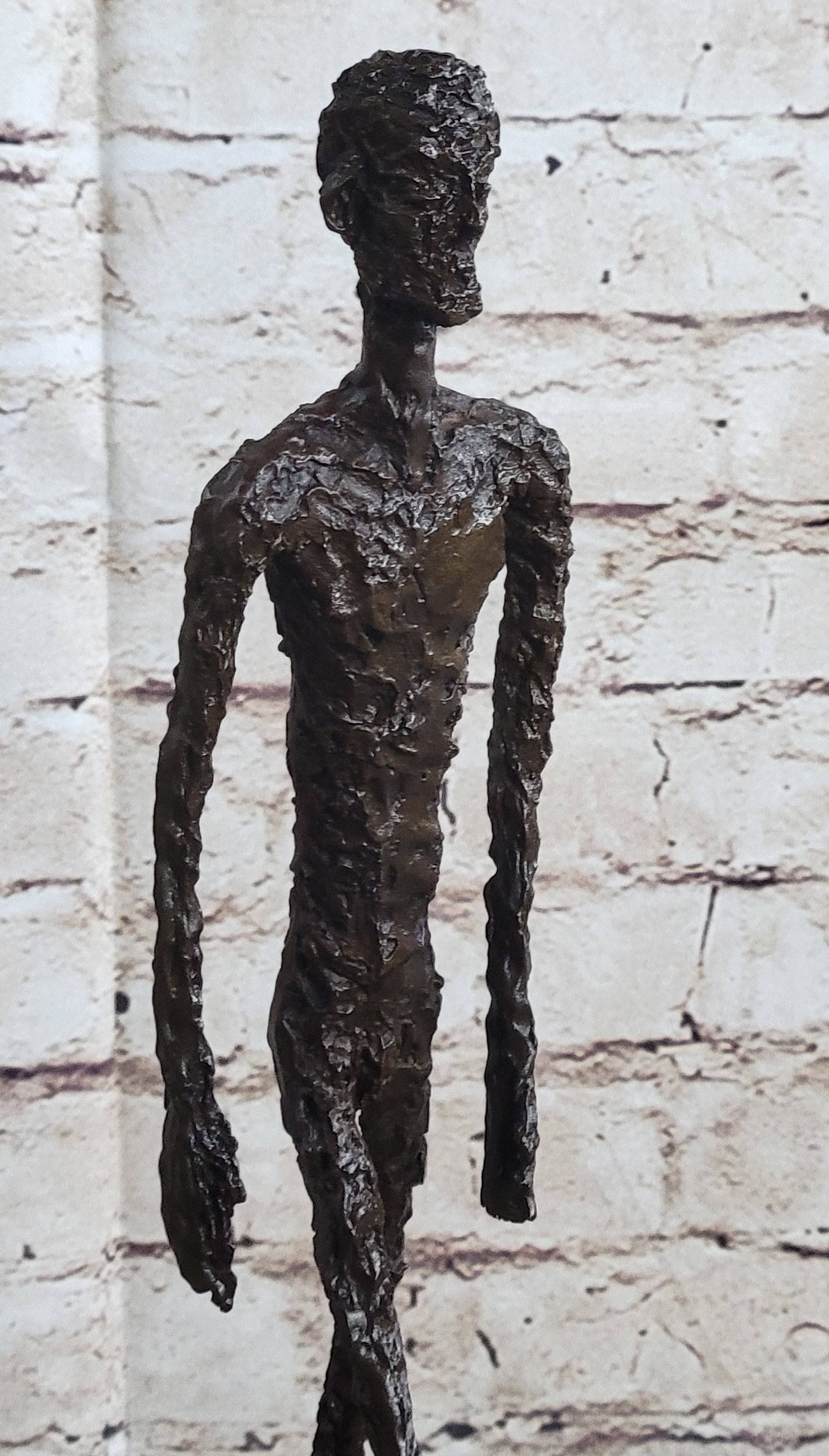 Walking Man after Alberto Giacometti Bronze Statue Sculpture Figure 16" x 10"