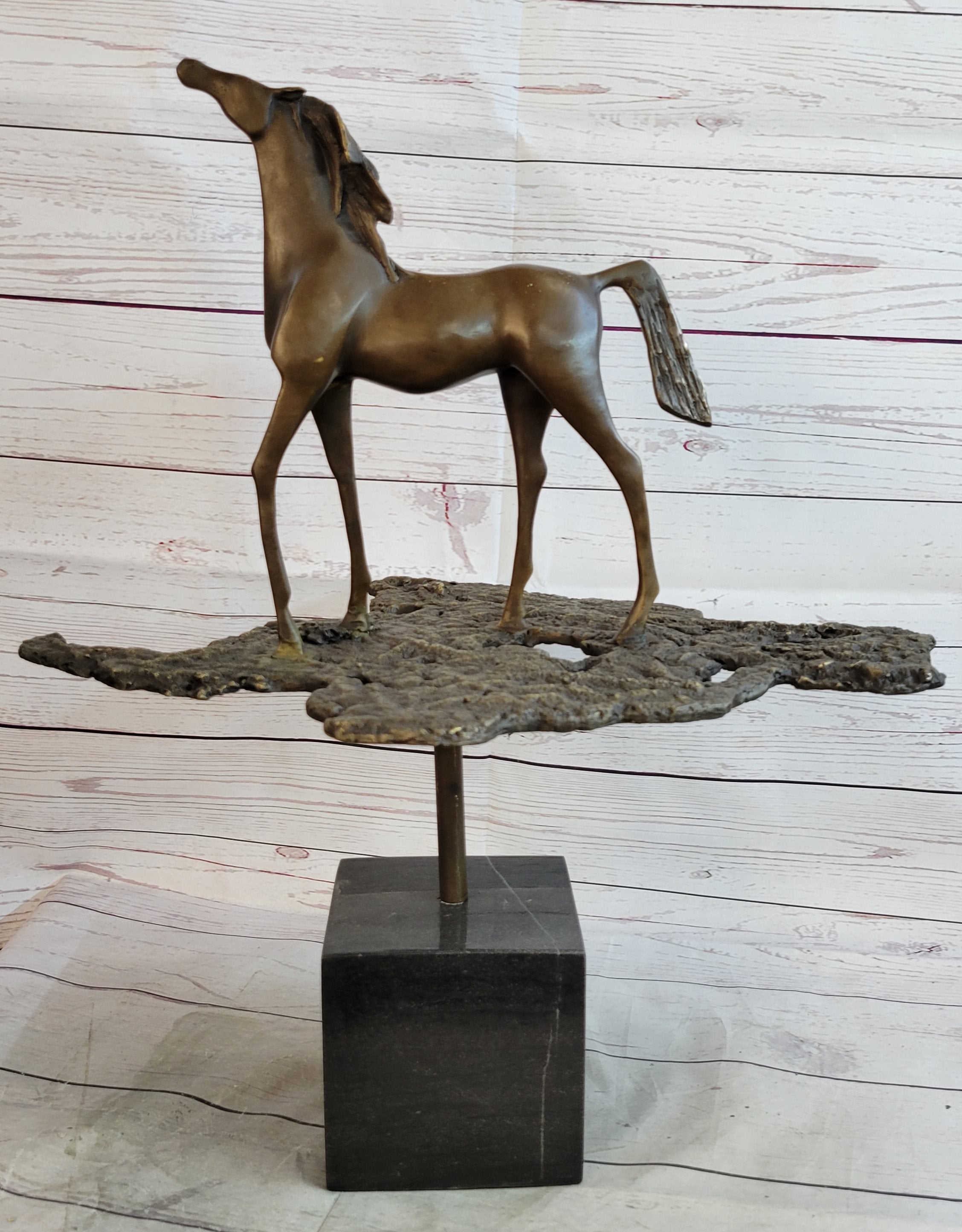 Hand Made Salvador Dali Abstract Horse Modern Artwork Bronze Sculpture Figurine